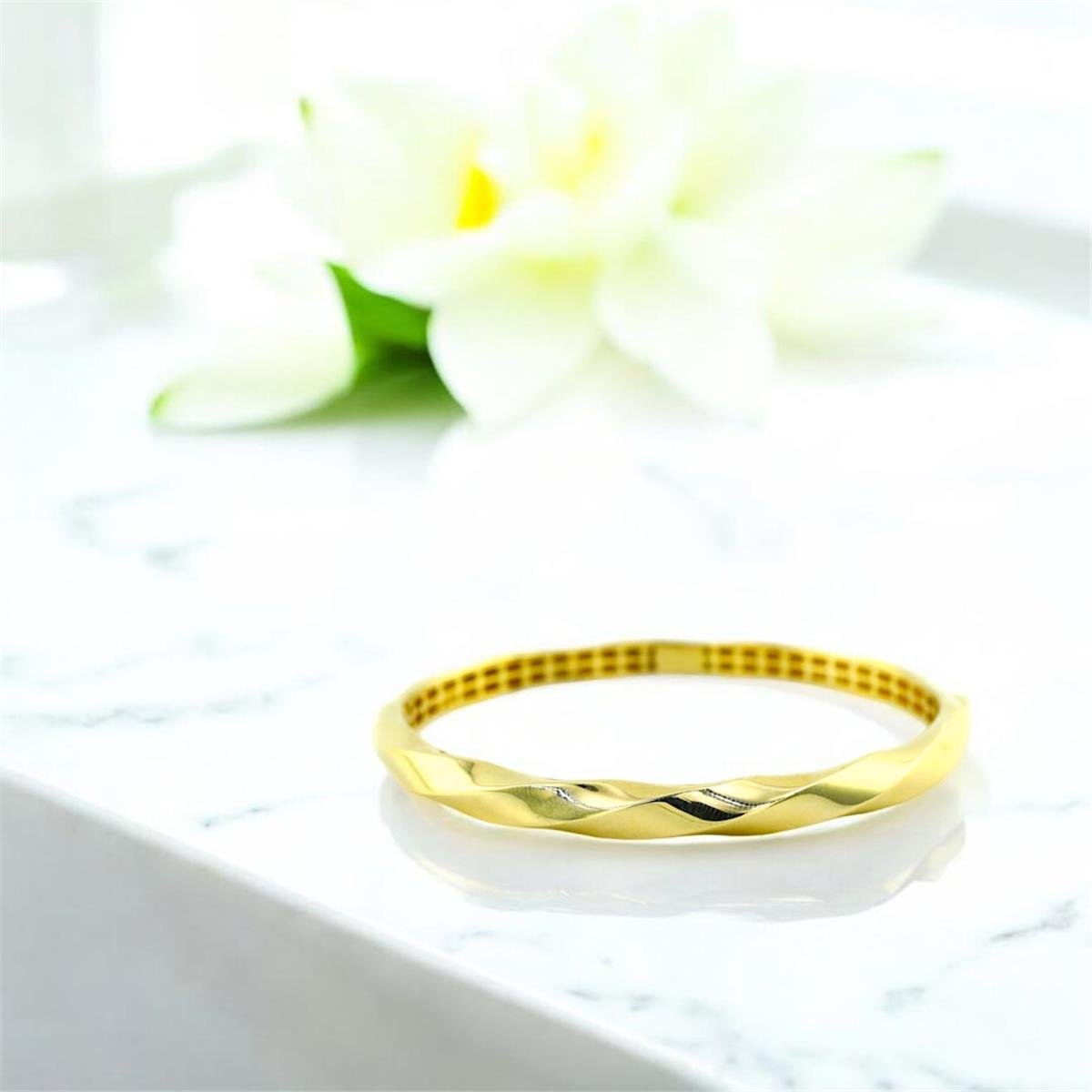 14 Ayar Altın Tasarım Bilezik  -  F005656