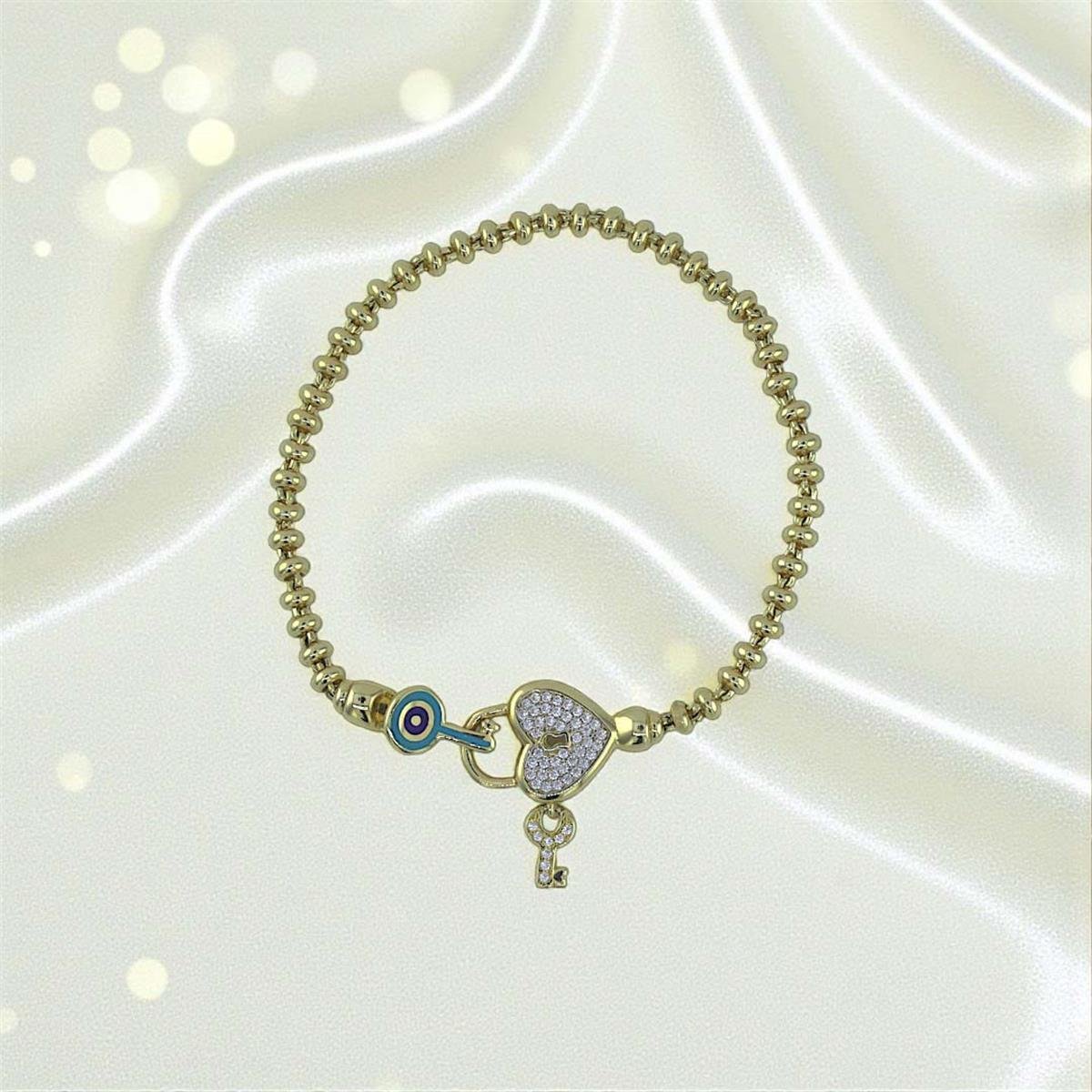 14 Ayar Altın Tasarım Bilezik  -  K196124