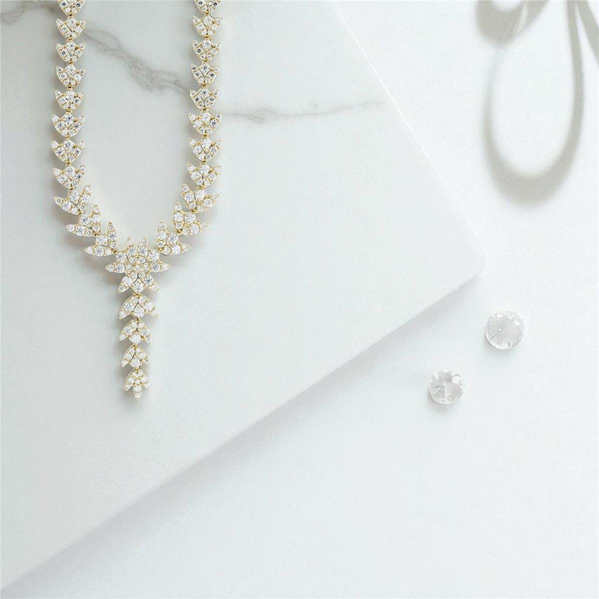 14 Ayar Altın Tasarım Gerdanlık  -  0196352