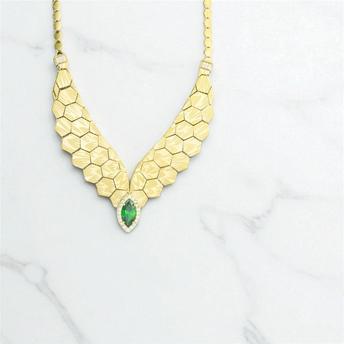 14 Ayar Altın Tasarım Gerdanlık  -  0196788