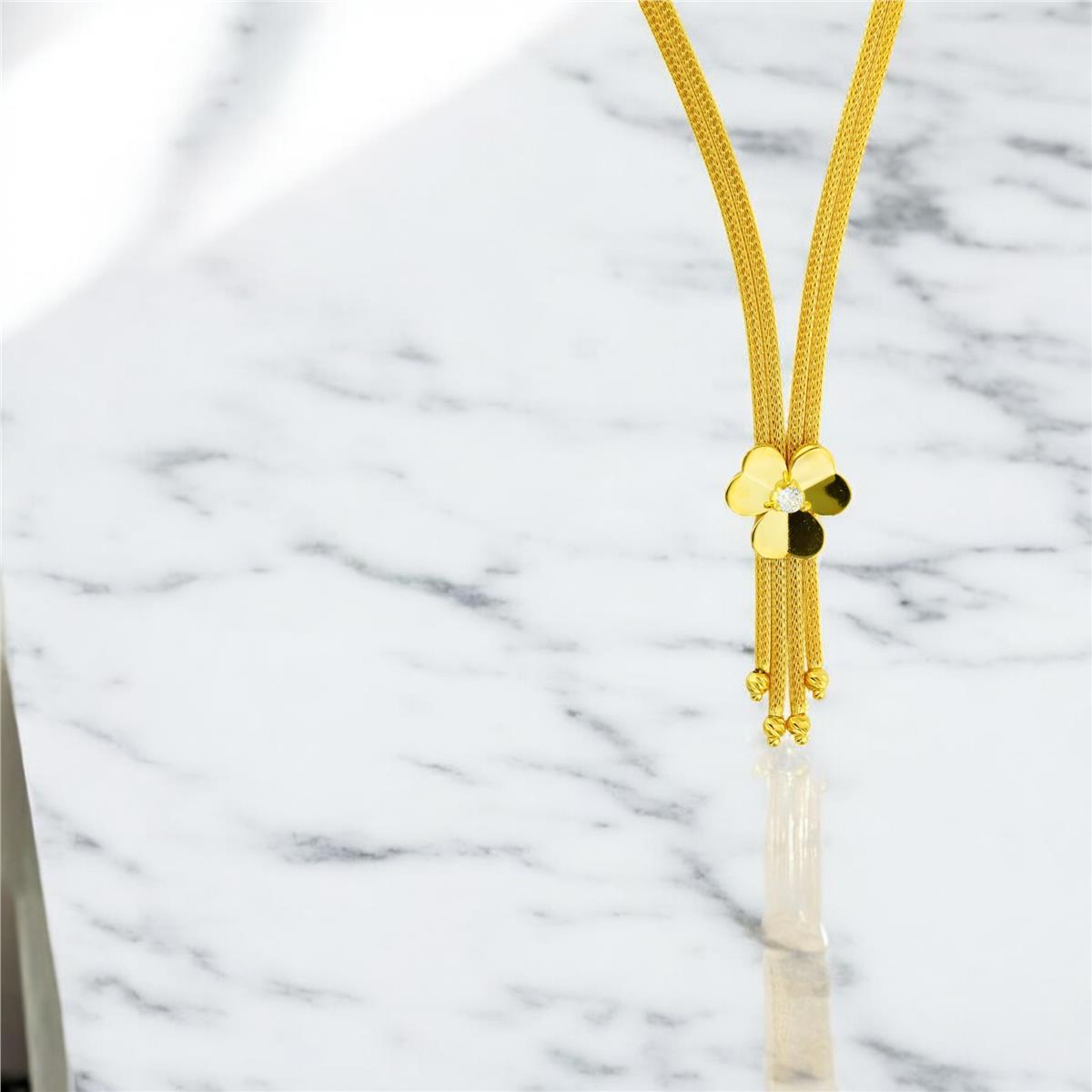 14 Ayar Altın Tasarım Gerdanlık  -  0202392