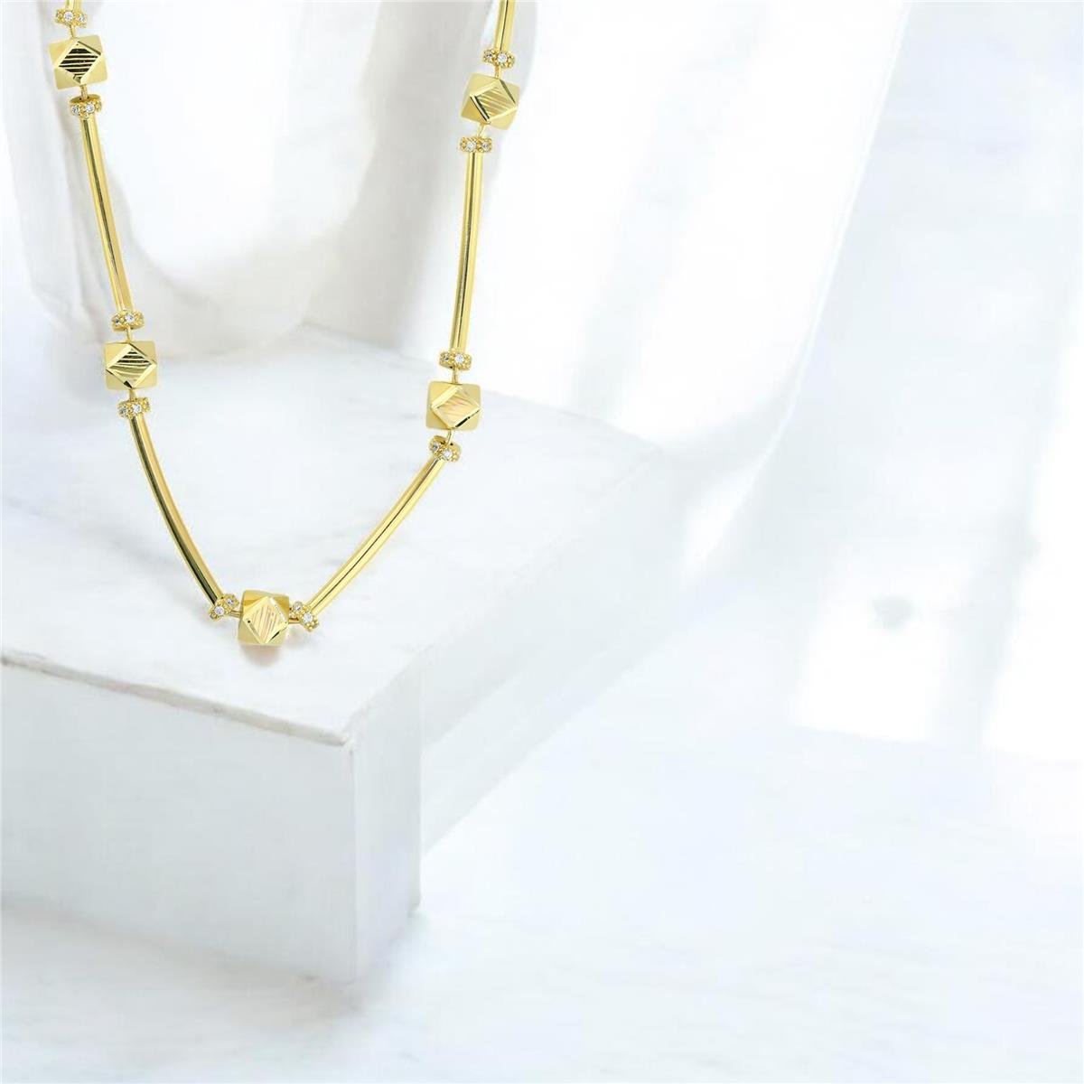 14 Ayar Altın Tasarım Gerdanlık  -  0205218