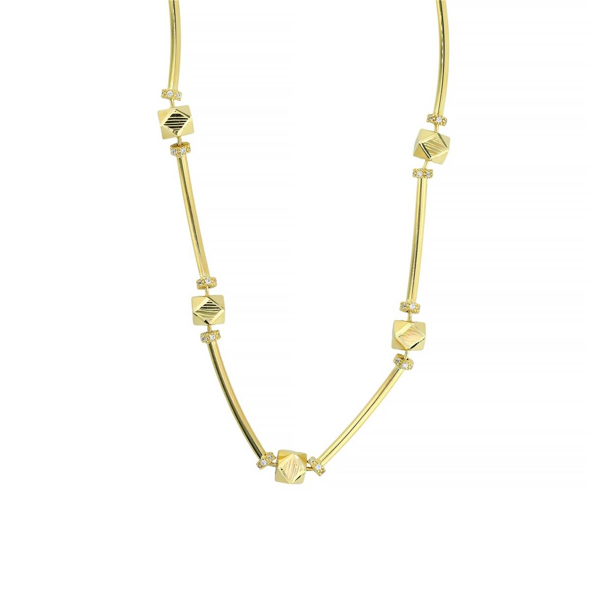 14 Ayar Altın Tasarım Gerdanlık  -  0205218