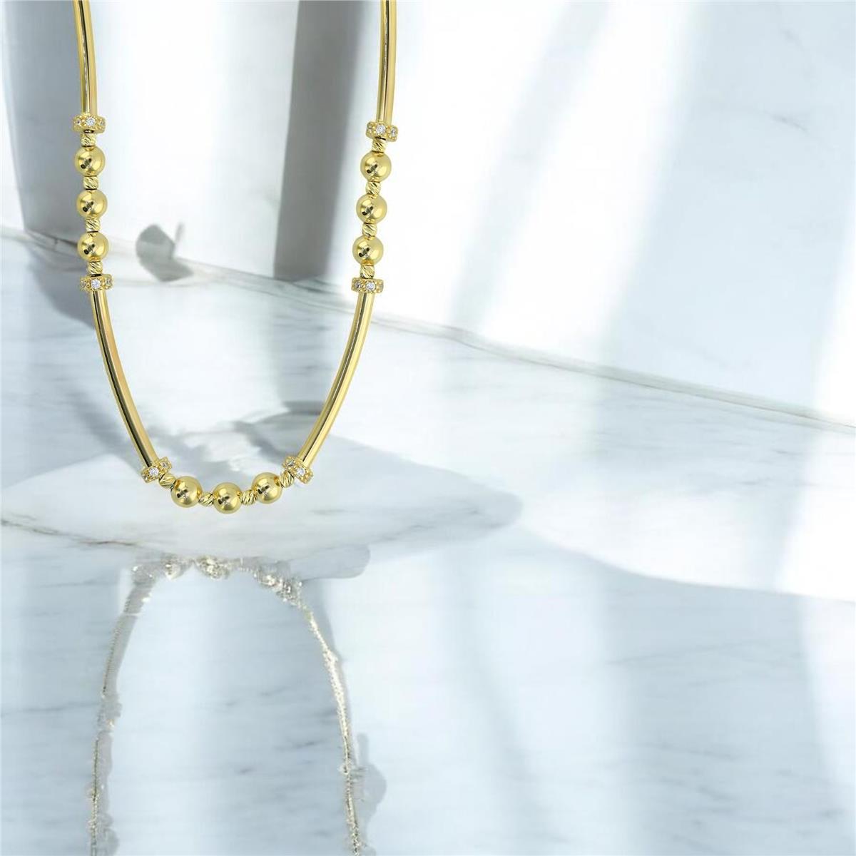 14 Ayar Altın Tasarım Gerdanlık  -  0205224