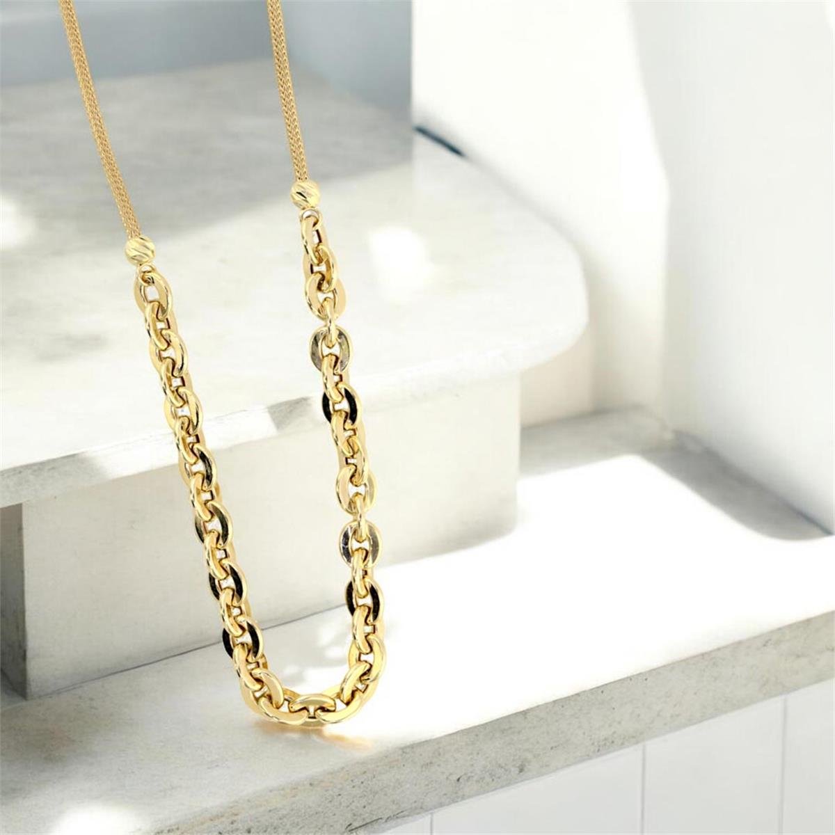 14 Ayar Altın Tasarım Gerdanlık  -  F003823