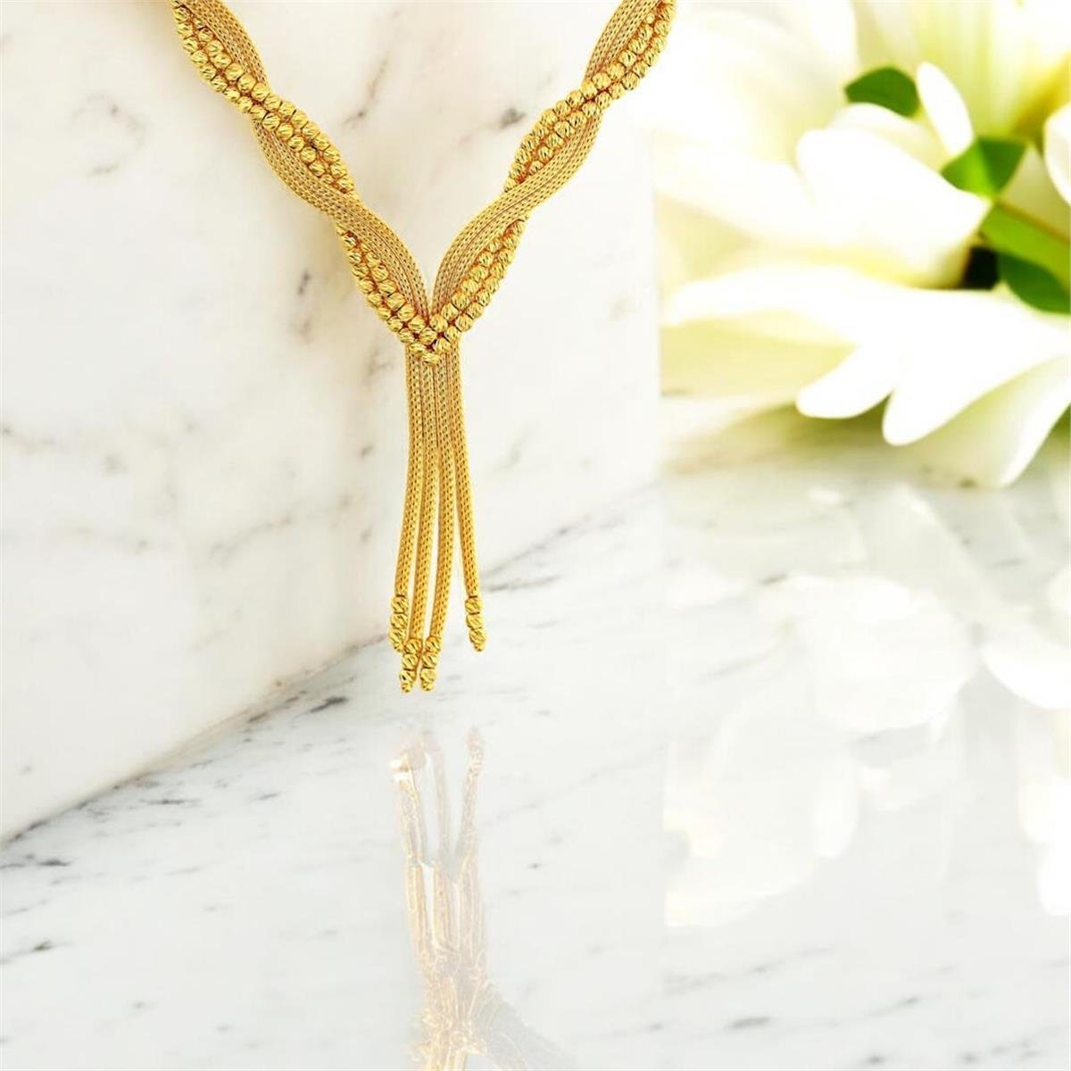 14 Ayar Altın Tasarım Gerdanlık  -  F005649