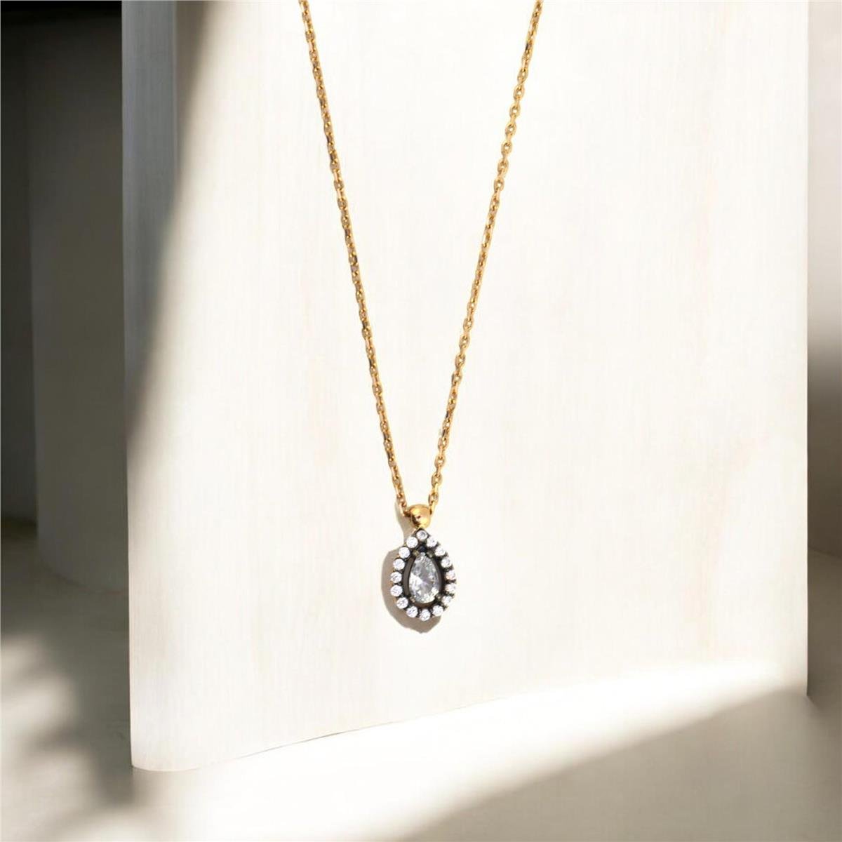 14 Ayar Altın Tasarım Kolye  -  0184711