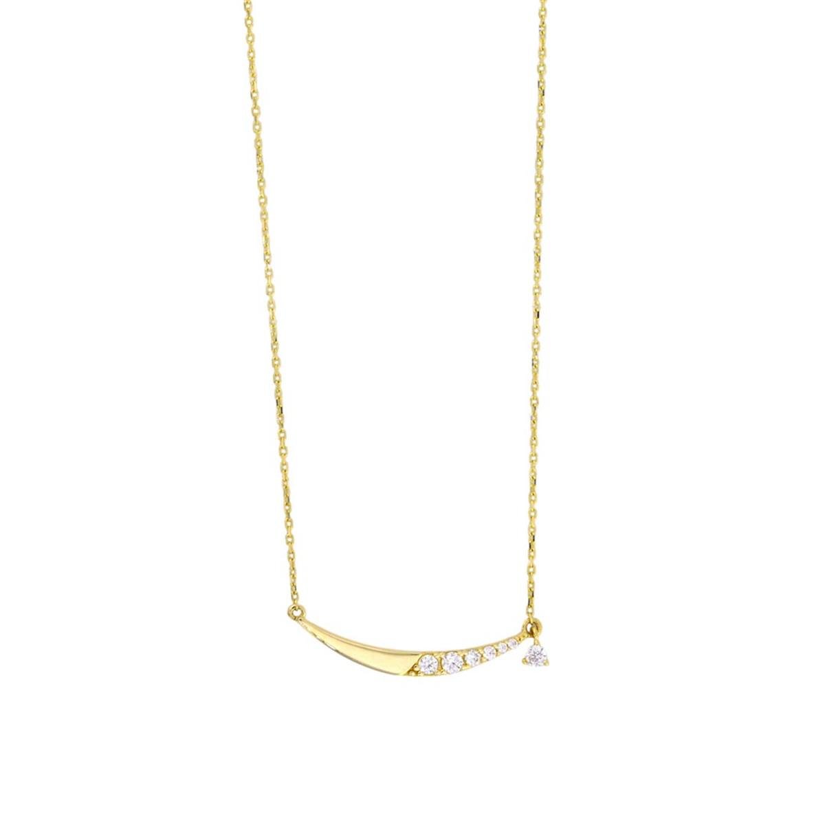 14 Ayar Altın Tasarım Kolye  -  0188750