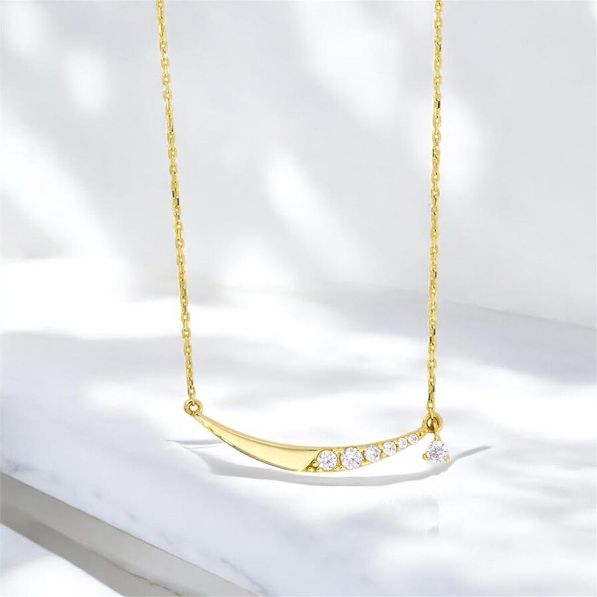 14 Ayar Altın Tasarım Kolye  -  0188750