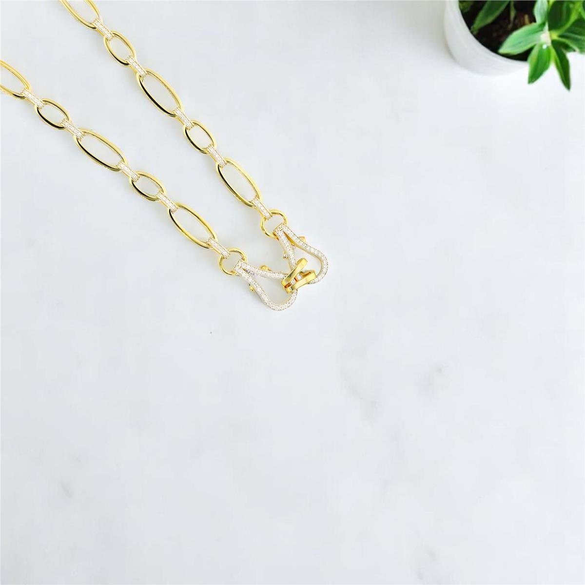 14 Ayar Altın Tasarım Kolye  -  0194348