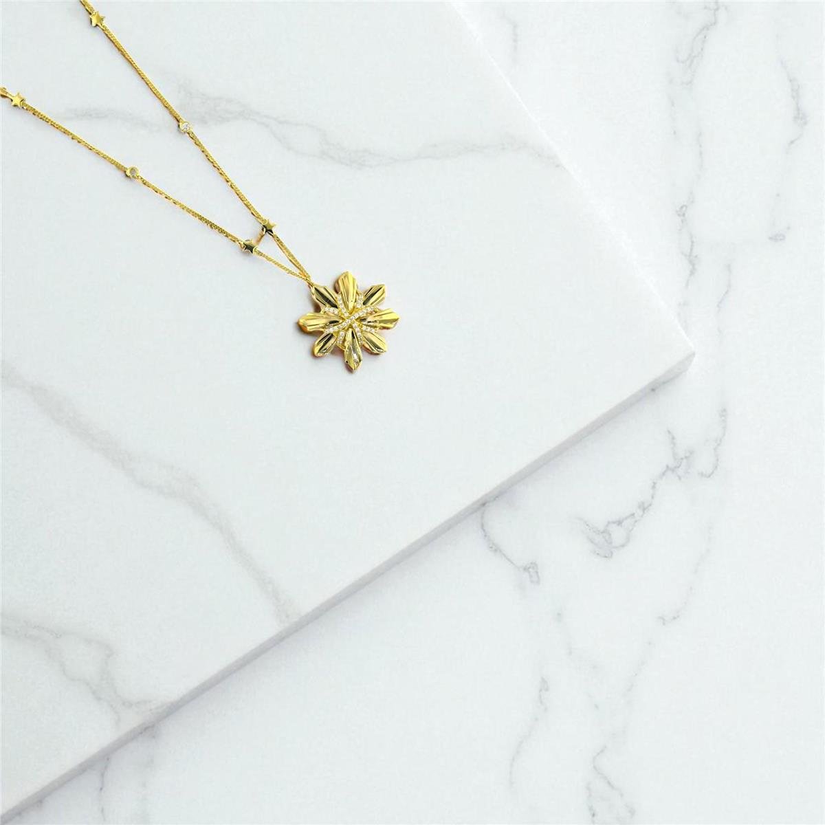 14 Ayar Altın Tasarım Kolye  -  0194384