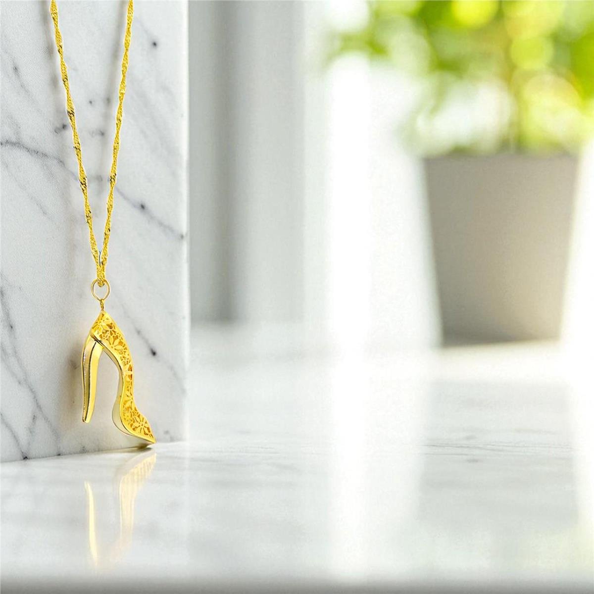 14 Ayar Altın Tasarım Kolye  -  0194461