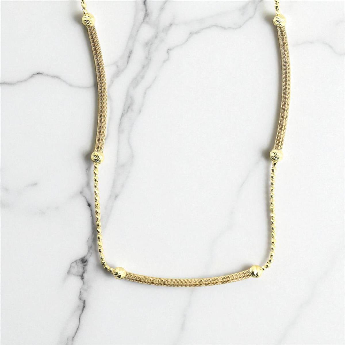 14 Ayar Altın Tasarım Kolye  -  0195064