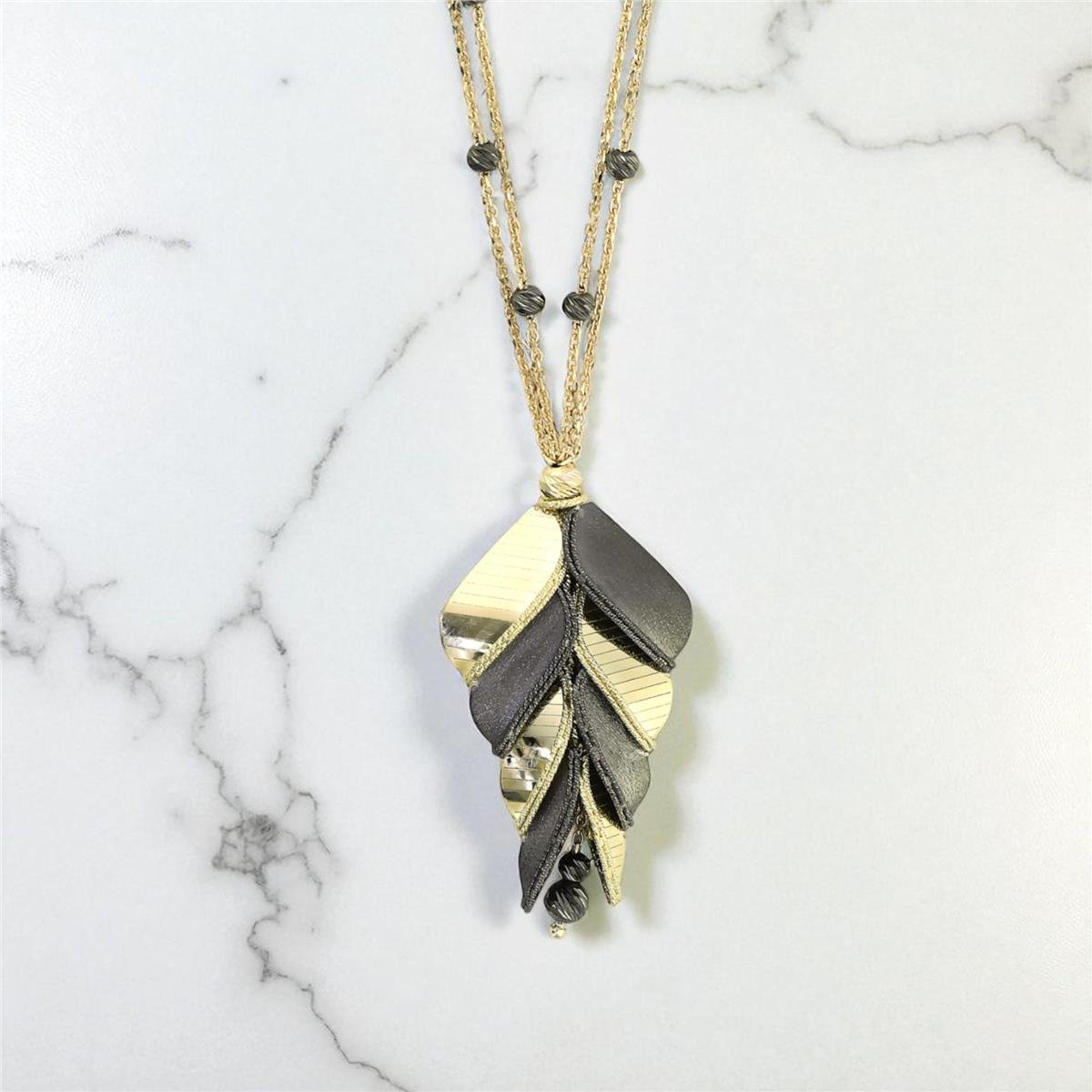 14 Ayar Altın Tasarım Kolye  -  0195198