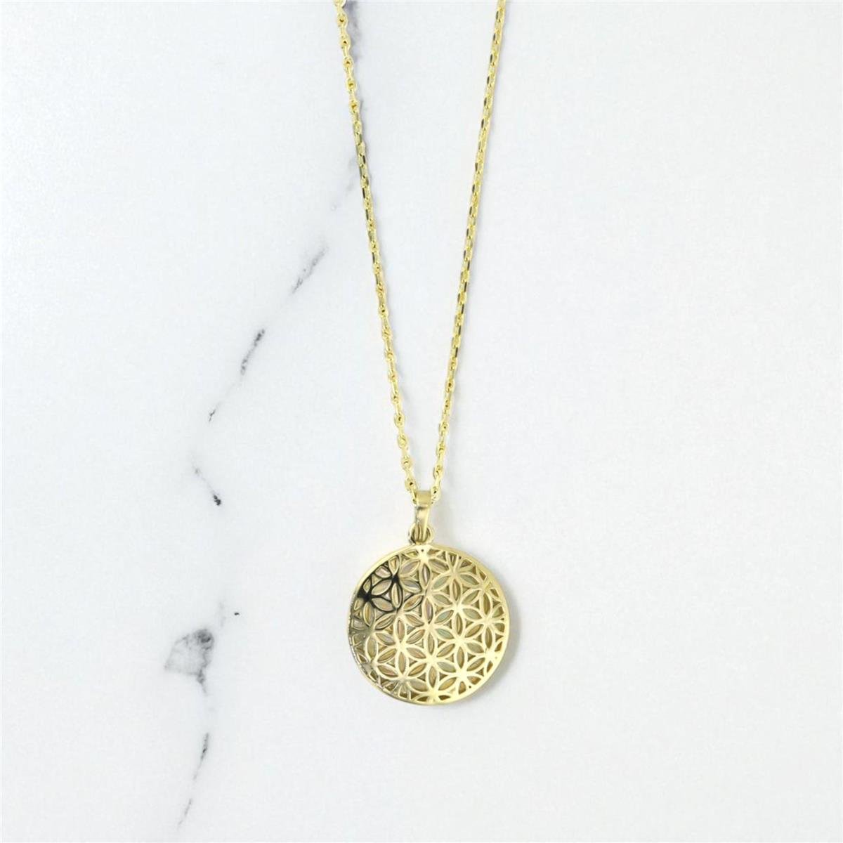 14 Ayar Altın Tasarım Kolye  -  0195204