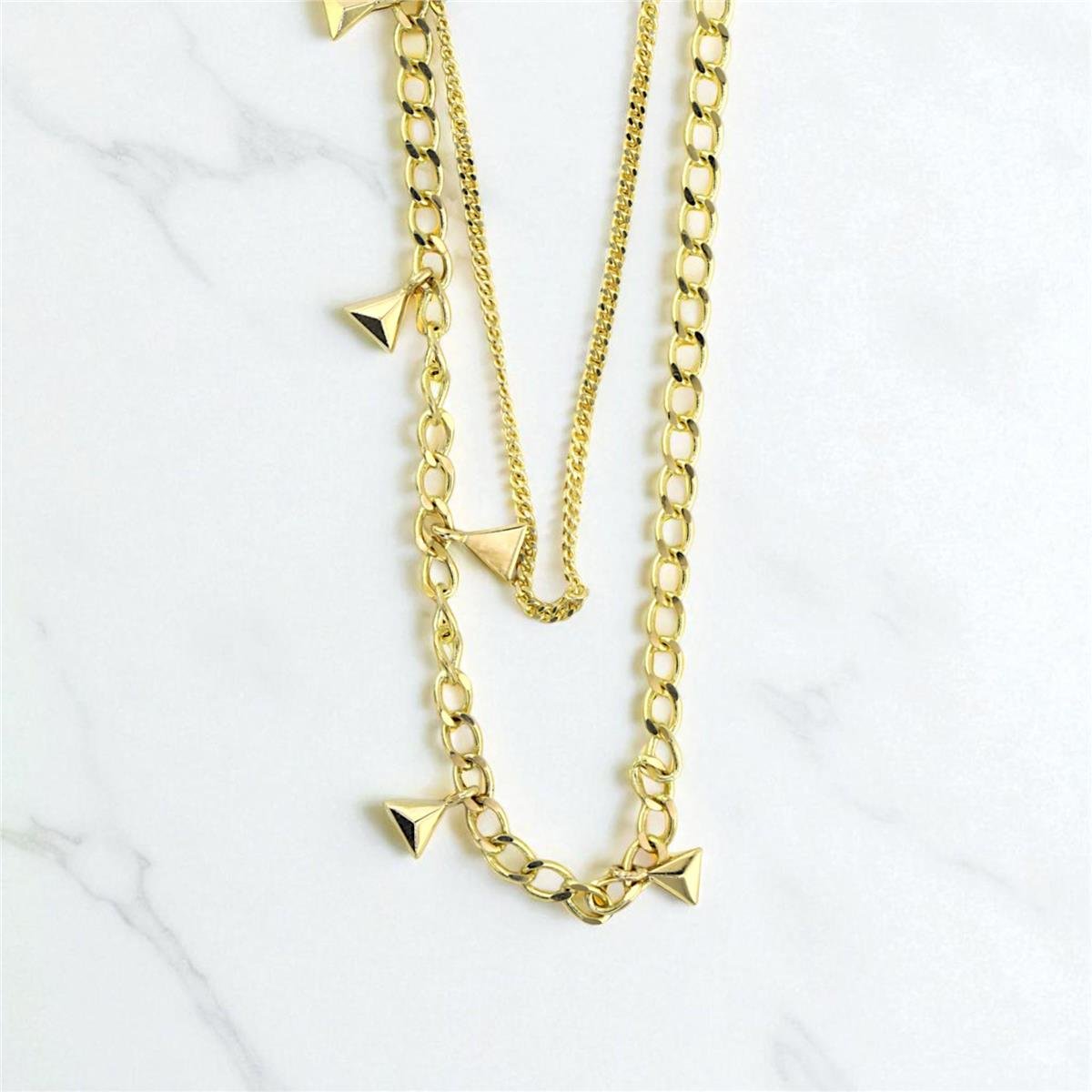 14 Ayar Altın Tasarım Kolye  -  0195229