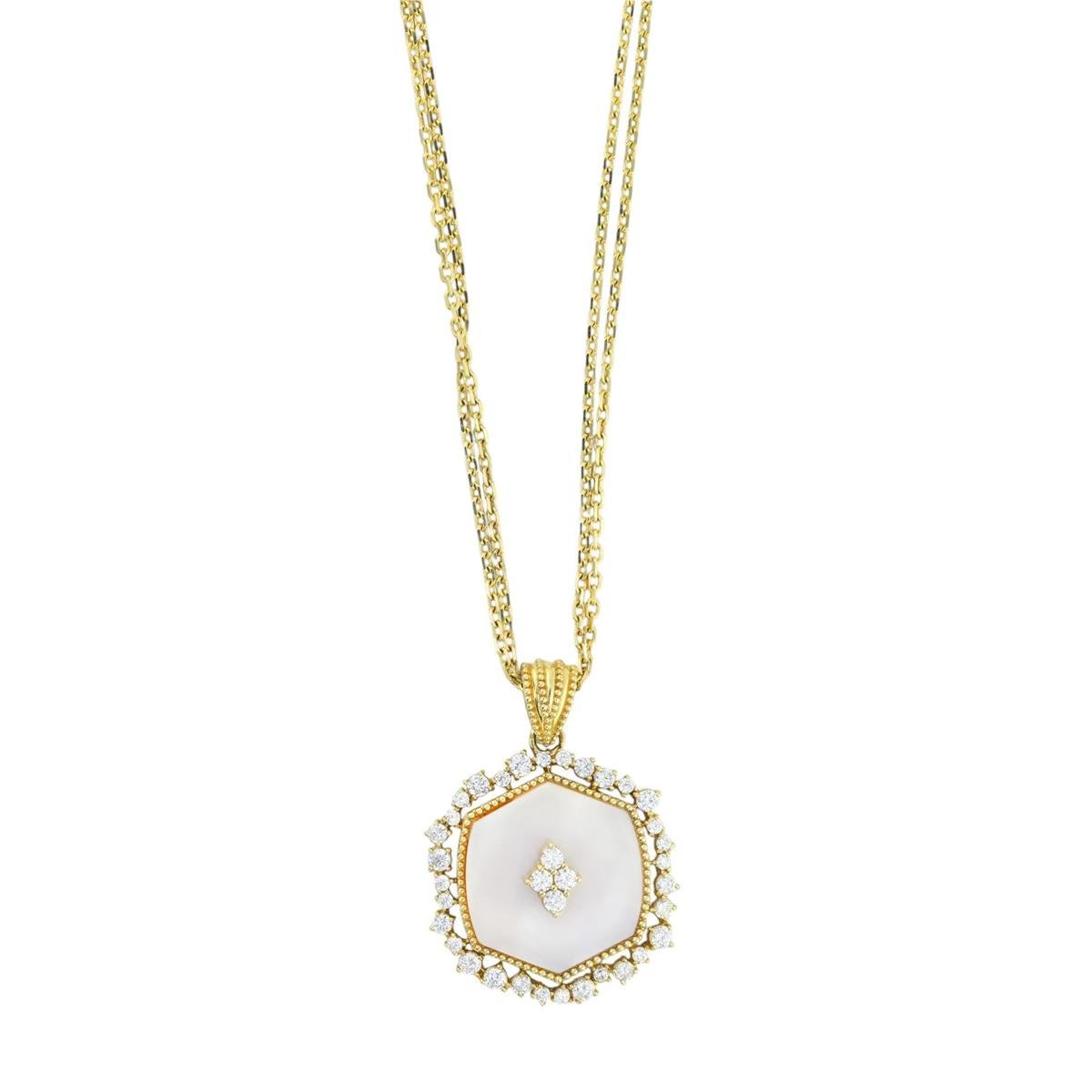 14 Ayar Altın Tasarım Kolye  -  0195575