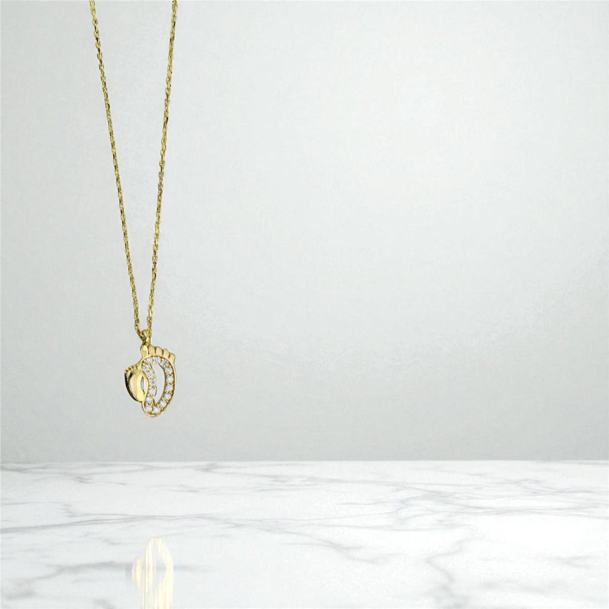 14 Ayar Altın Tasarım Kolye  -  0197899