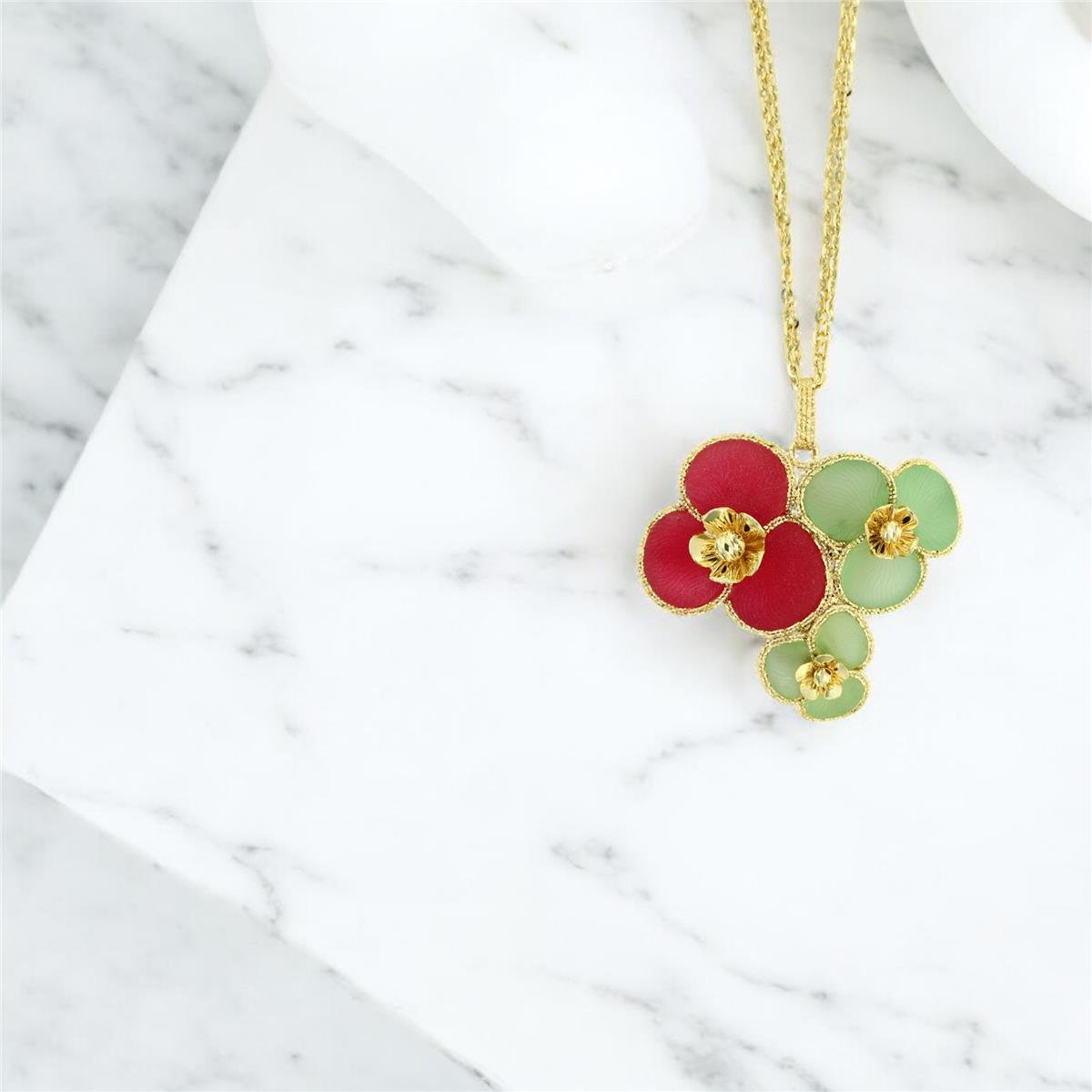 14 Ayar Altın Tasarım Kolye  -  0200406