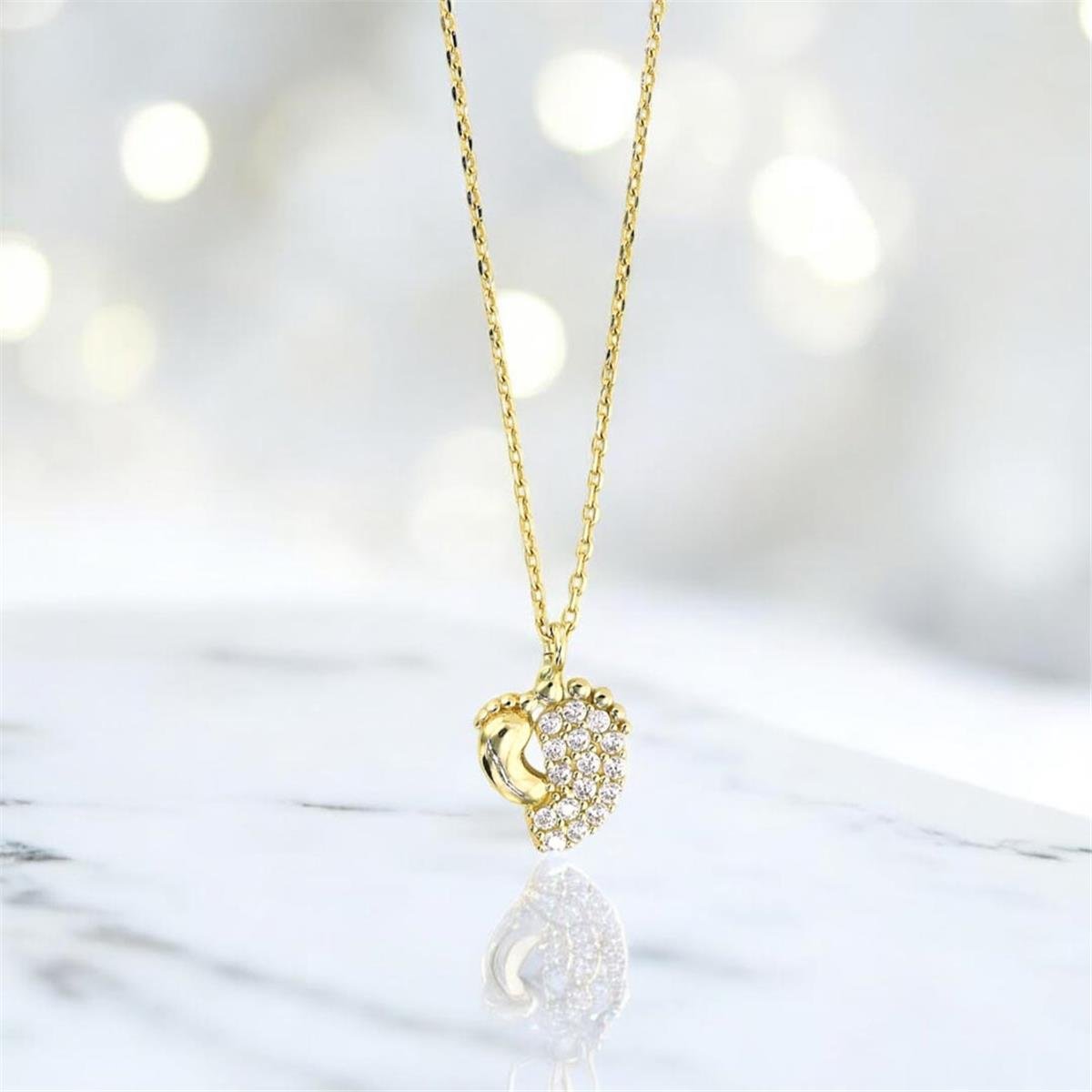 14 Ayar Altın Tasarım Kolye  -  0200880