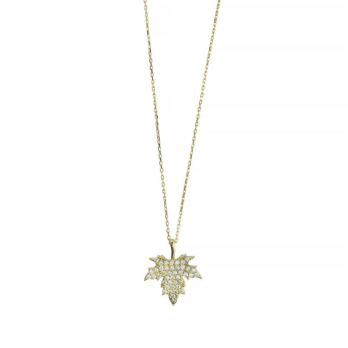 14 Ayar Altın Tasarım Kolye  -  0201283