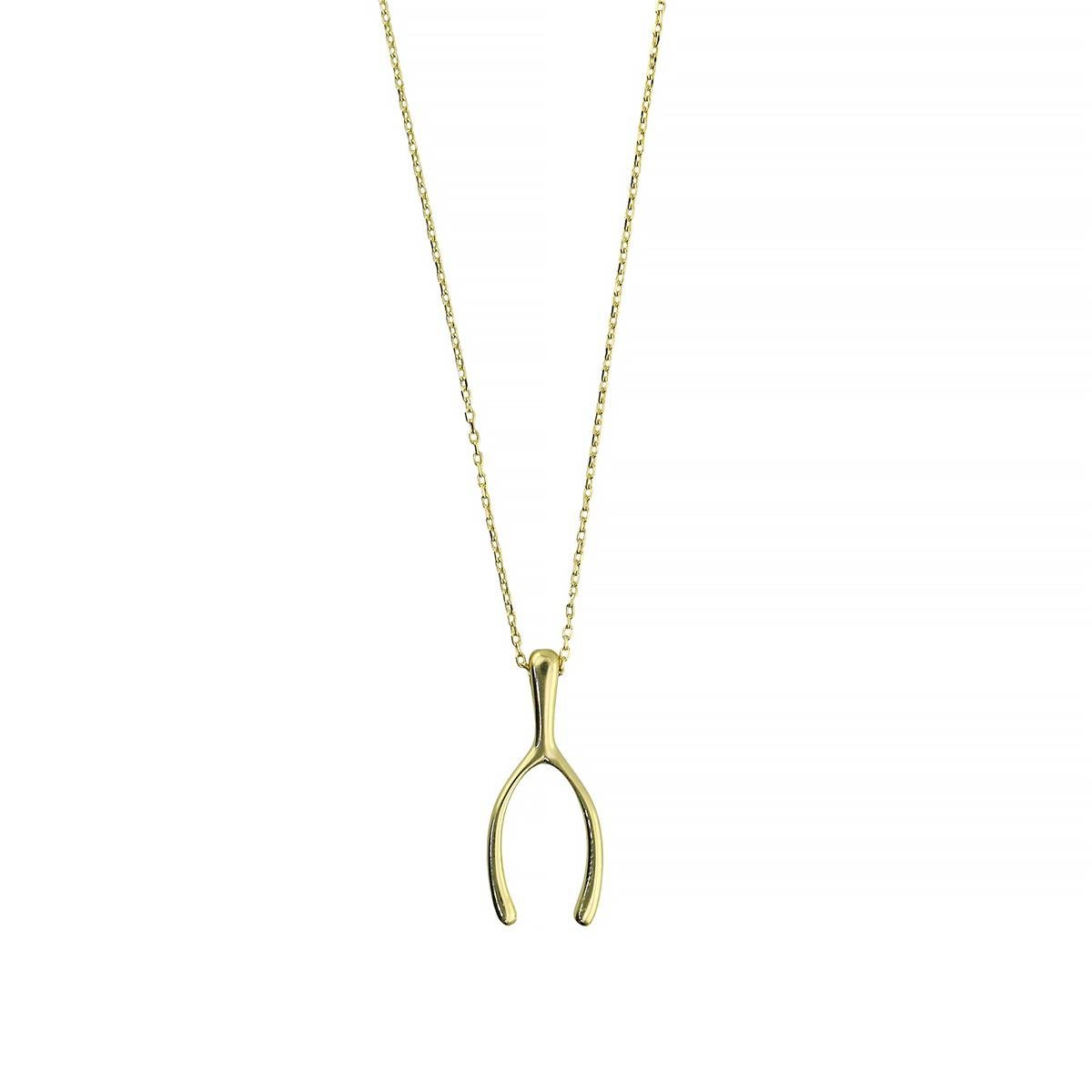 14 Ayar Altın Tasarım Kolye  -  0201297