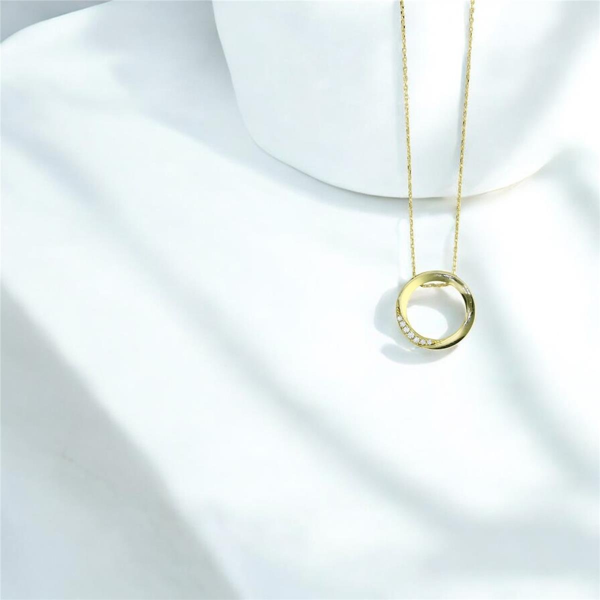 14 Ayar Altın Tasarım Kolye  -  0201300