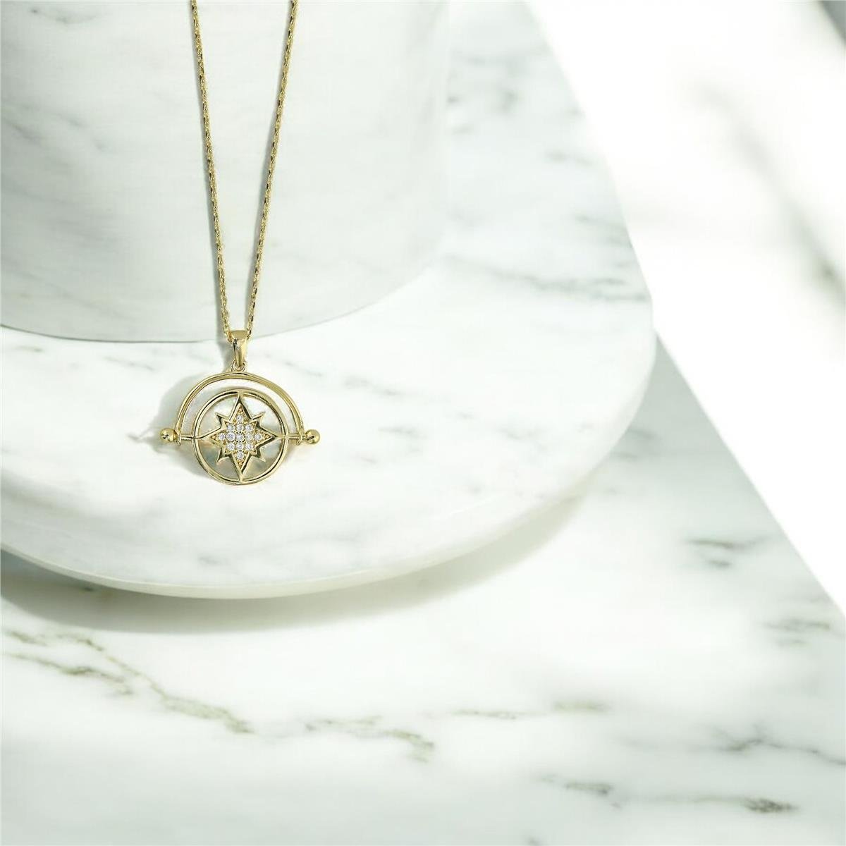 14 Ayar Altın Tasarım Kolye  -  0201301