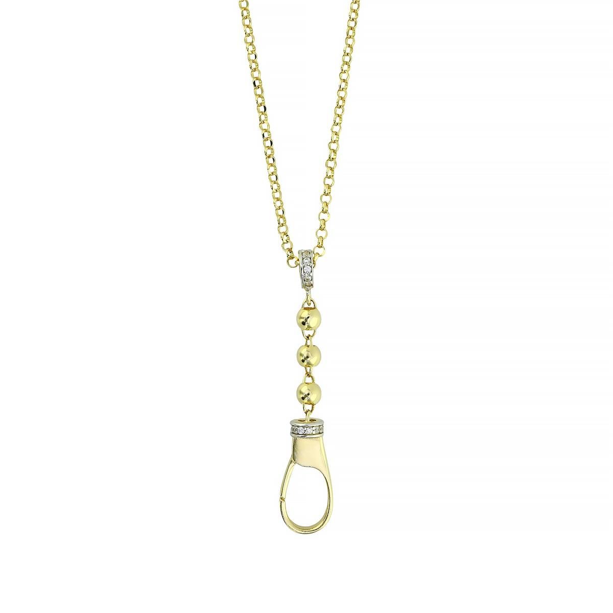 14 Ayar Altın Tasarım Kolye  -  0203364