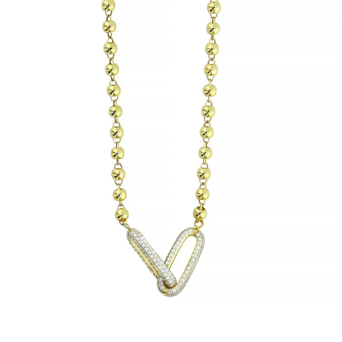 14 Ayar Altın Tasarım Kolye  -  0203370