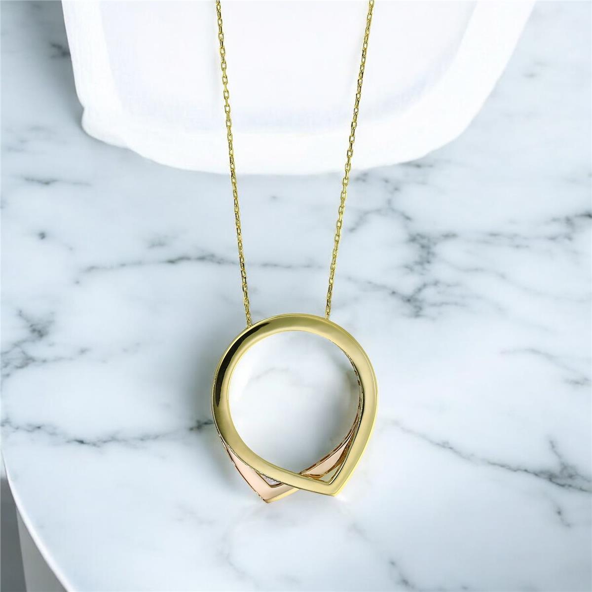 14 Ayar Altın Tasarım Kolye  -  0203383