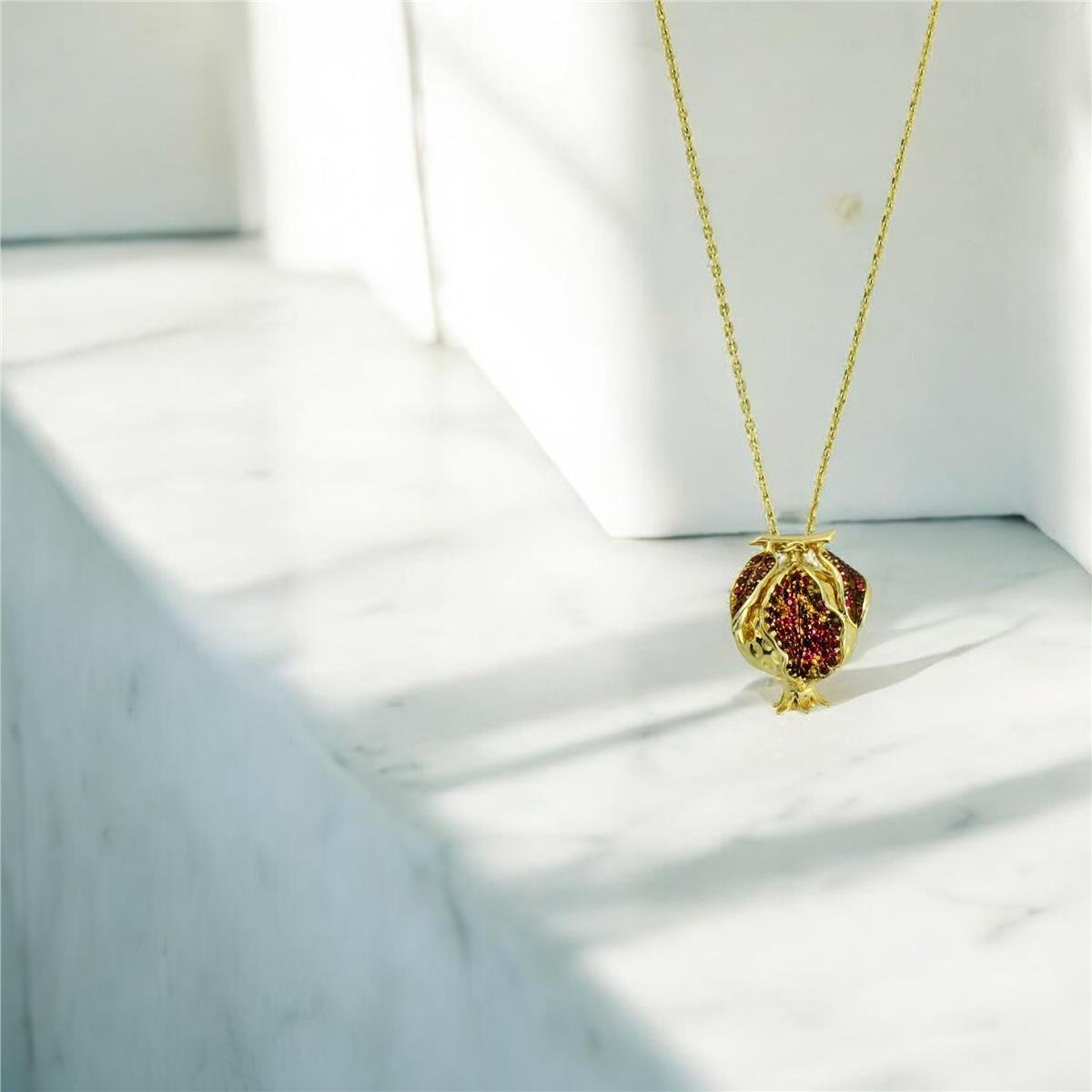 14 Ayar Altın Tasarım Kolye  -  0203480