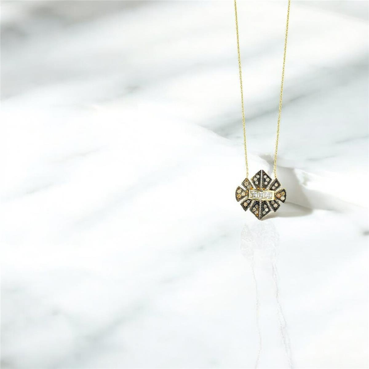 14 Ayar Altın Tasarım Kolye  -  0203725