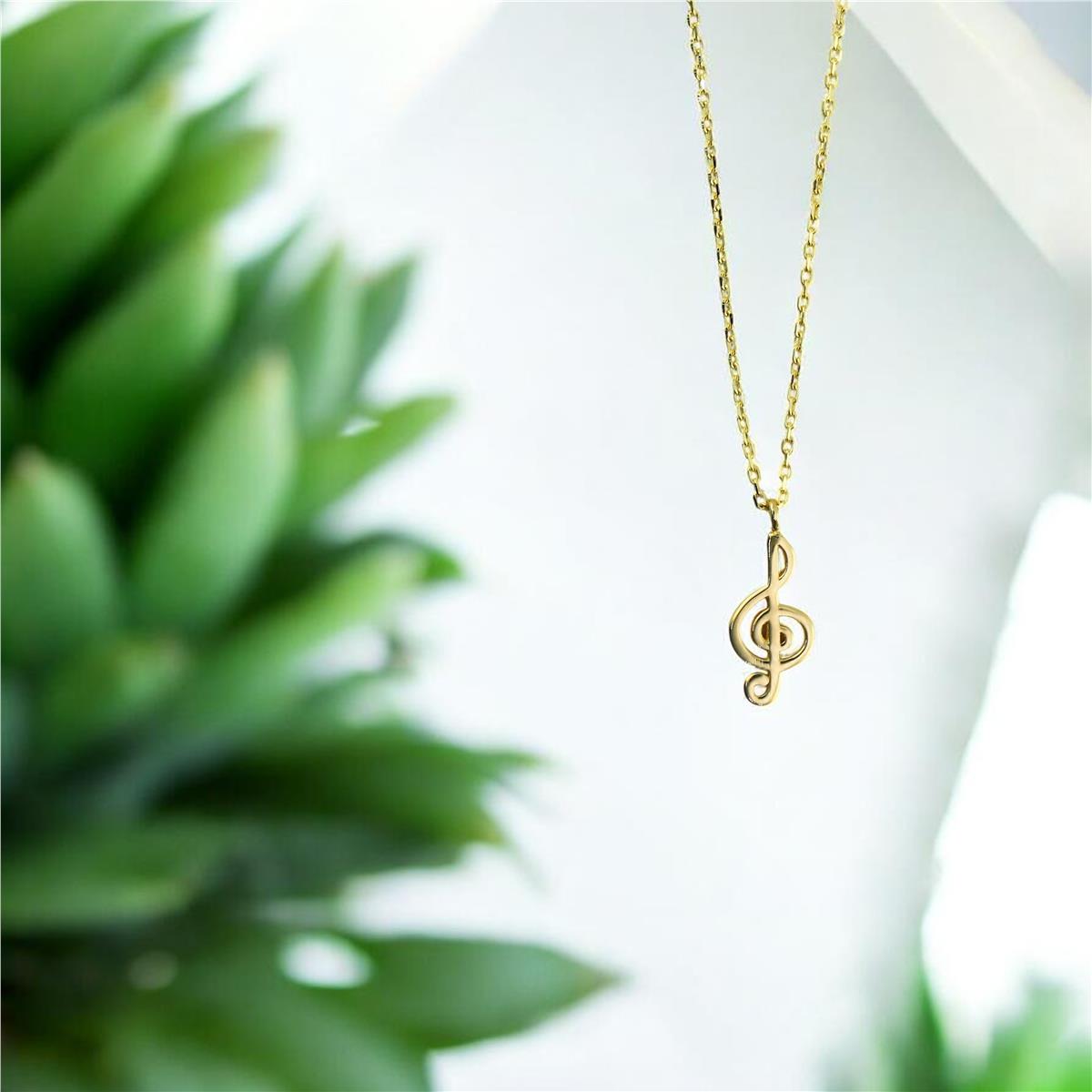 14 Ayar Altın Tasarım Kolye  -  0204035