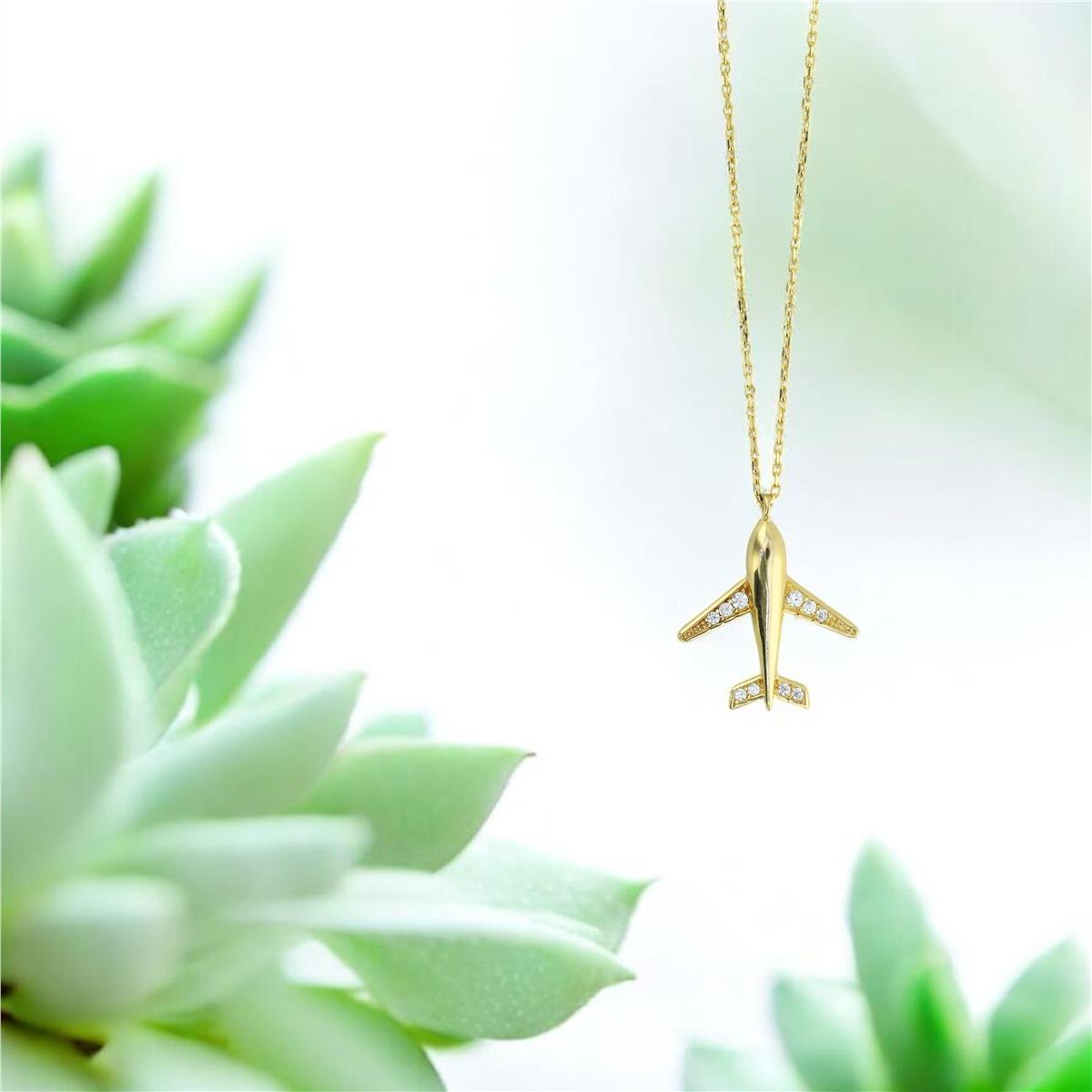 14 Ayar Altın Tasarım Kolye  -  0204037