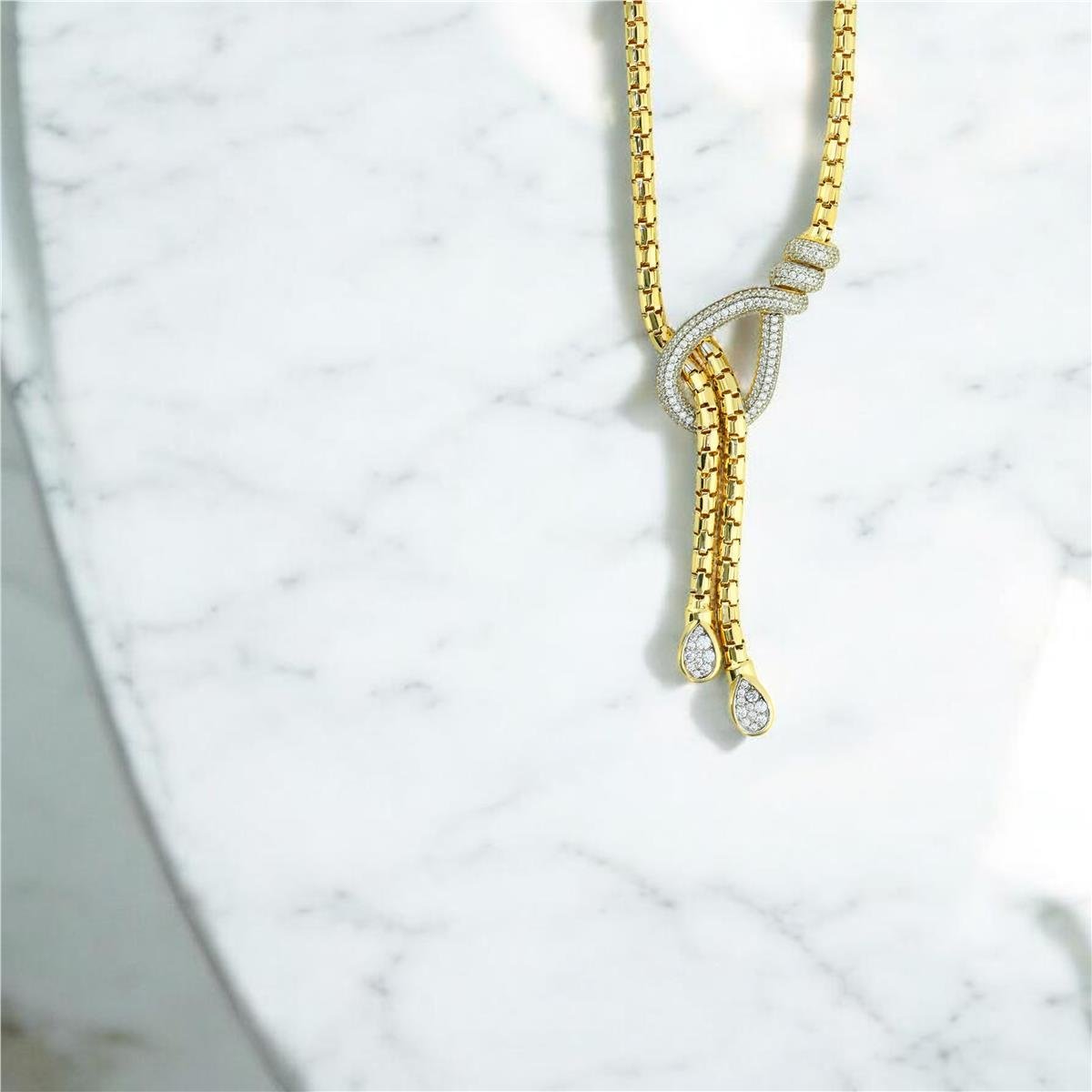 14 Ayar Altın Tasarım Kolye  -  0204222