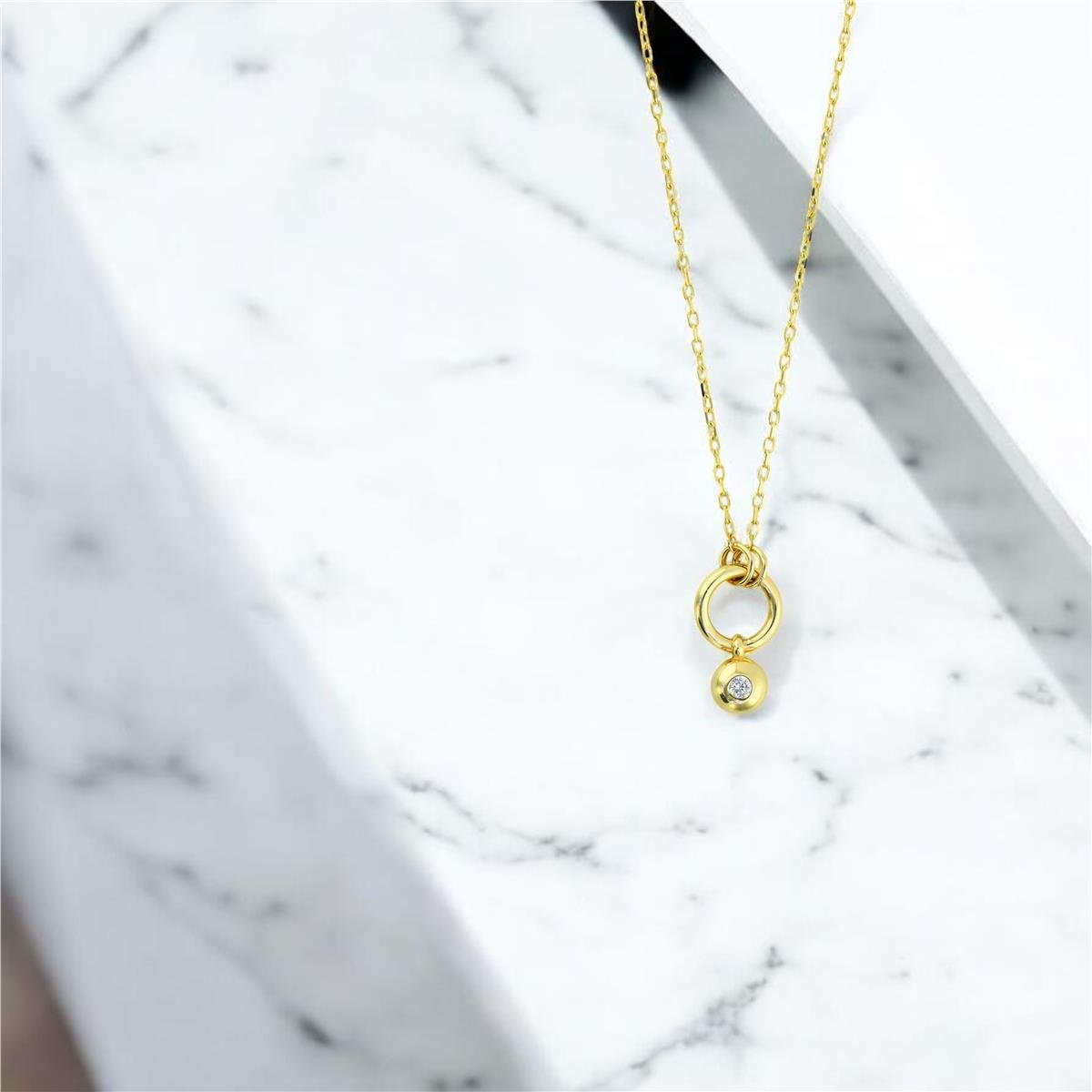 14 Ayar Altın Tasarım Kolye  -  0204342