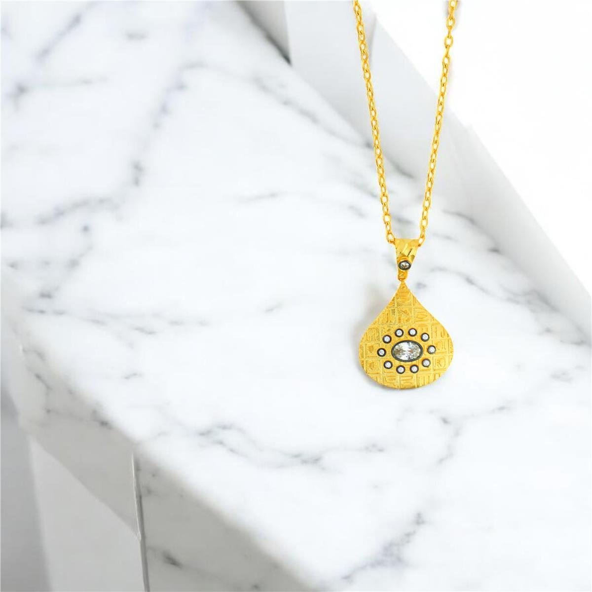 14 Ayar Altın Tasarım Kolye  -  0204418