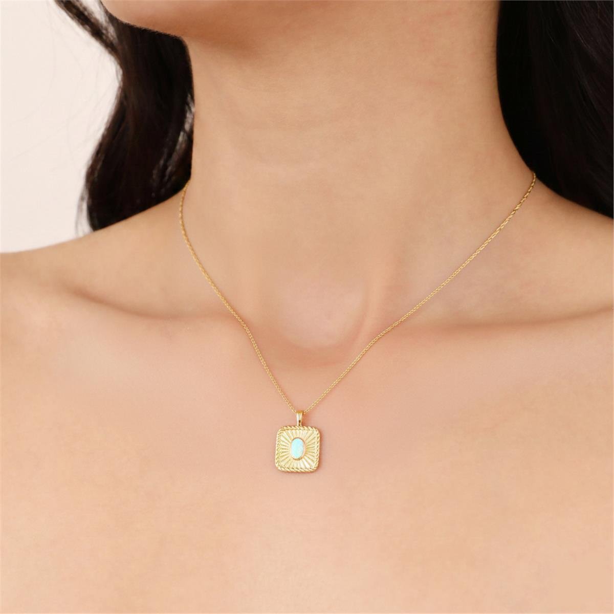 14 Ayar Altın Tasarım Kolye  -  0205065