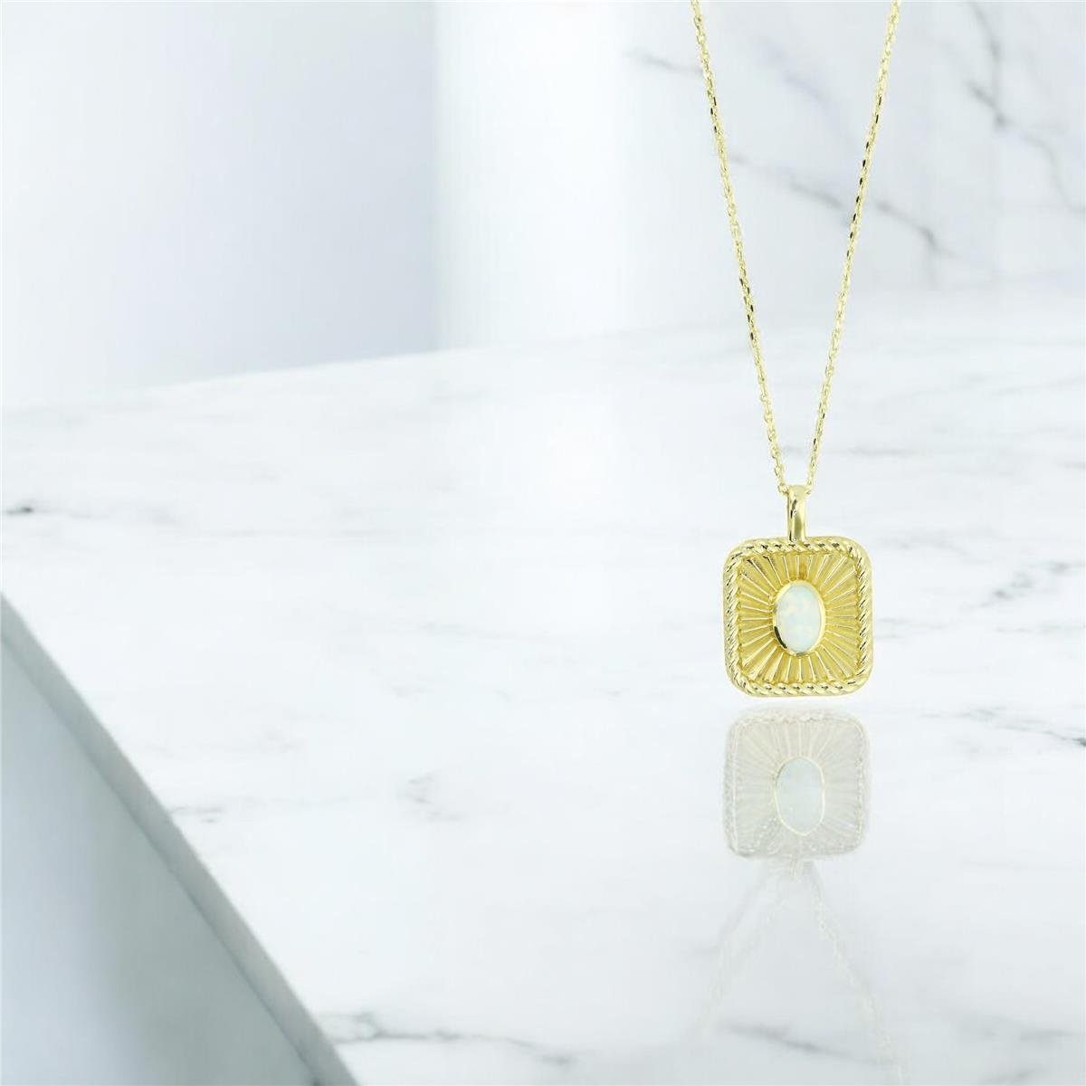 14 Ayar Altın Tasarım Kolye  -  0205065