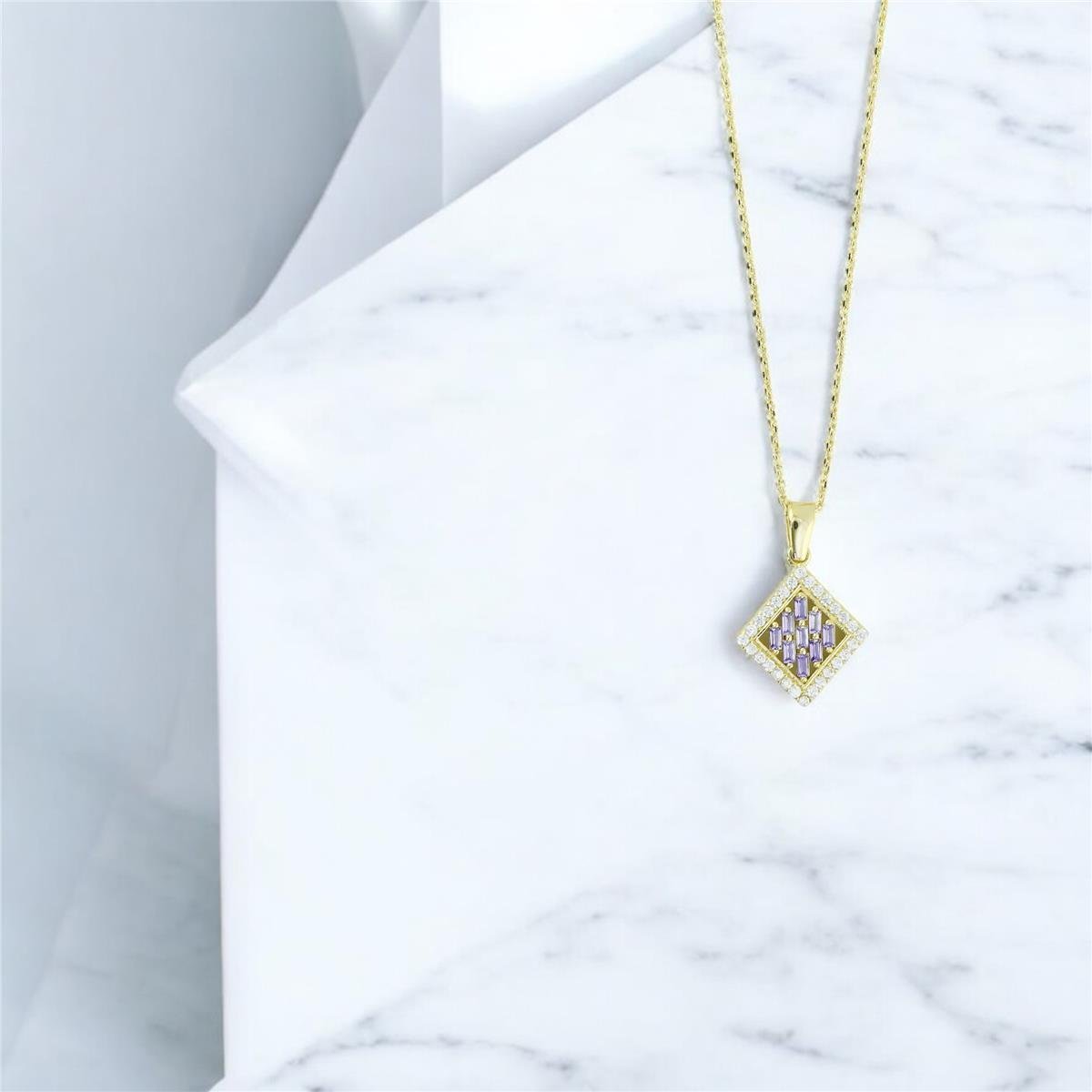 14 Ayar Altın Tasarım Kolye  -  0205069