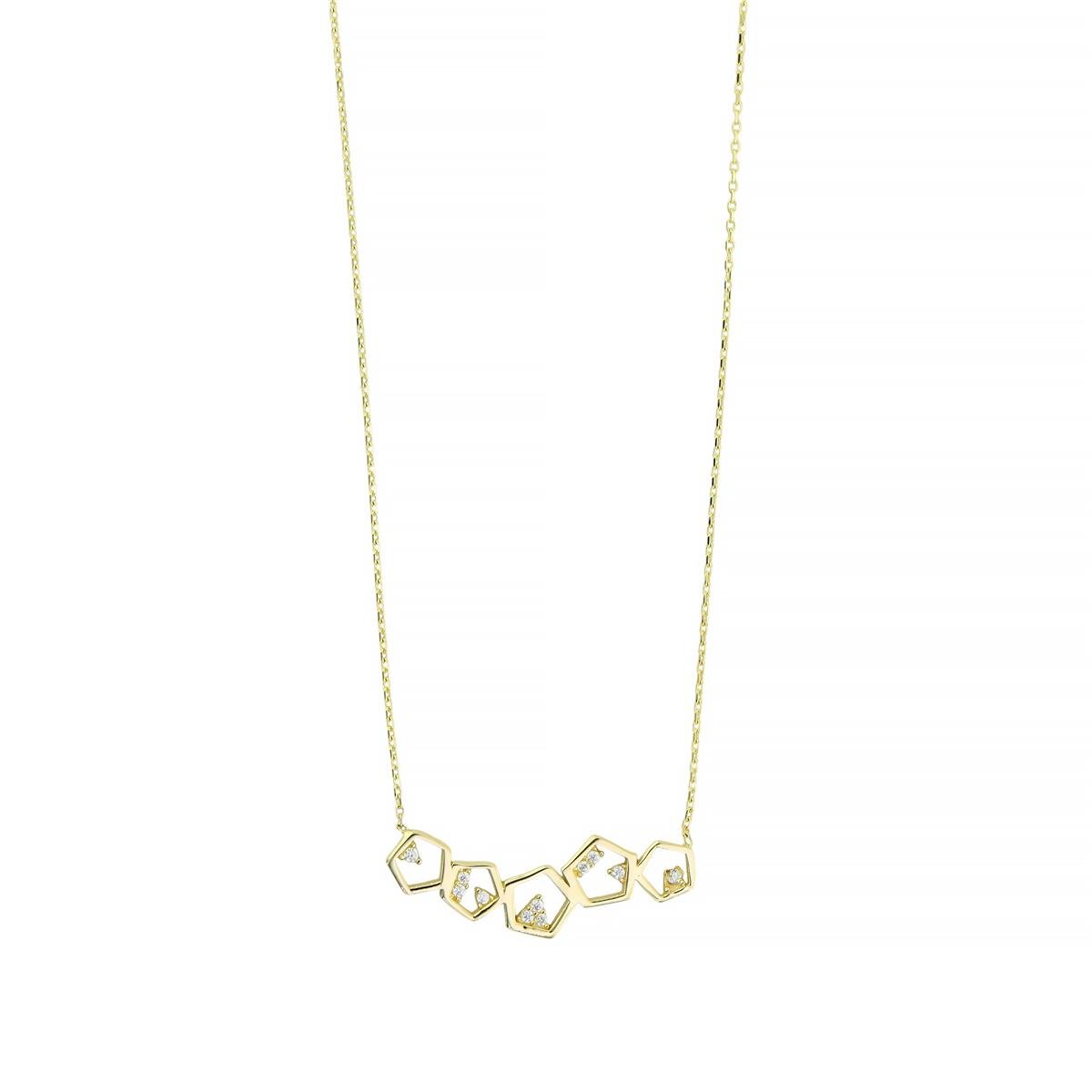 14 Ayar Altın Tasarım Kolye  -  0205070