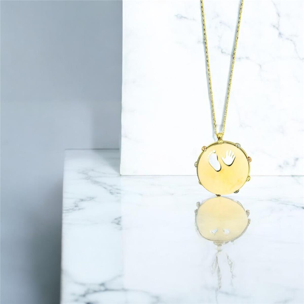 14 Ayar Altın Tasarım Kolye  -  0205071