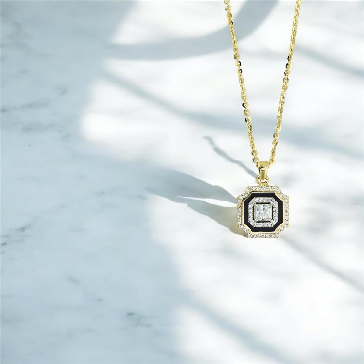 14 Ayar Altın Tasarım Kolye  -  0205234