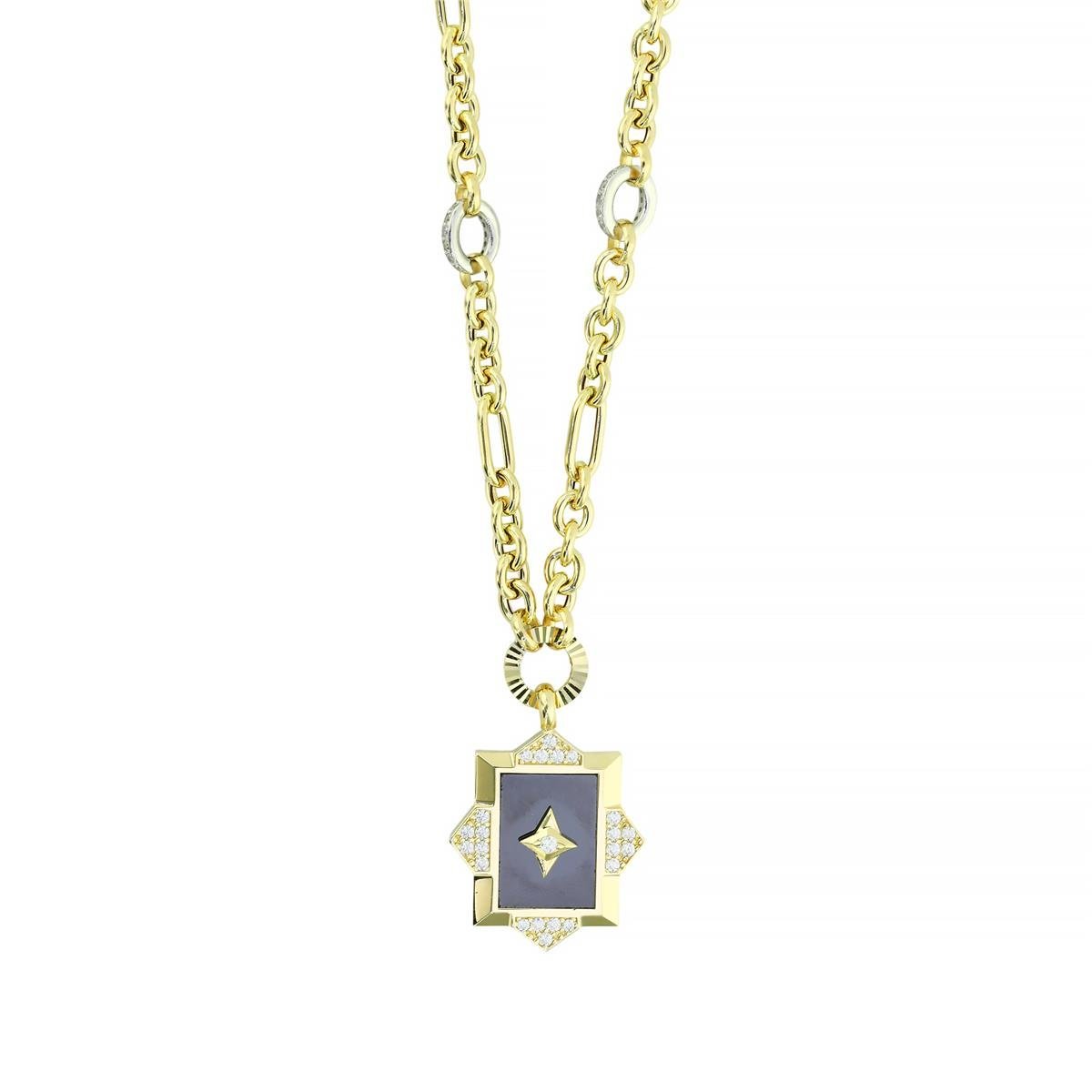 14 Ayar Altın Tasarım Kolye  -  0205239