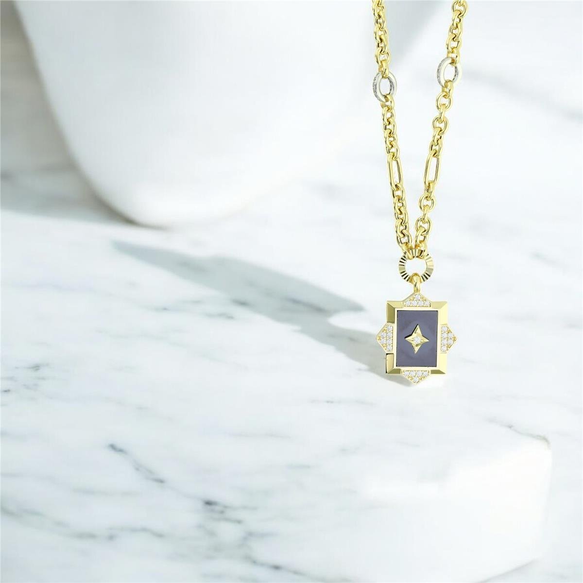 14 Ayar Altın Tasarım Kolye  -  0205239