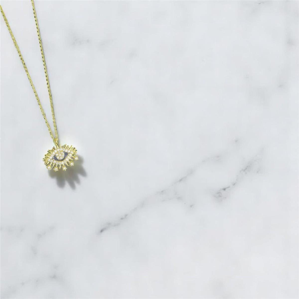 14 Ayar Altın Tasarım Kolye  -  F004728