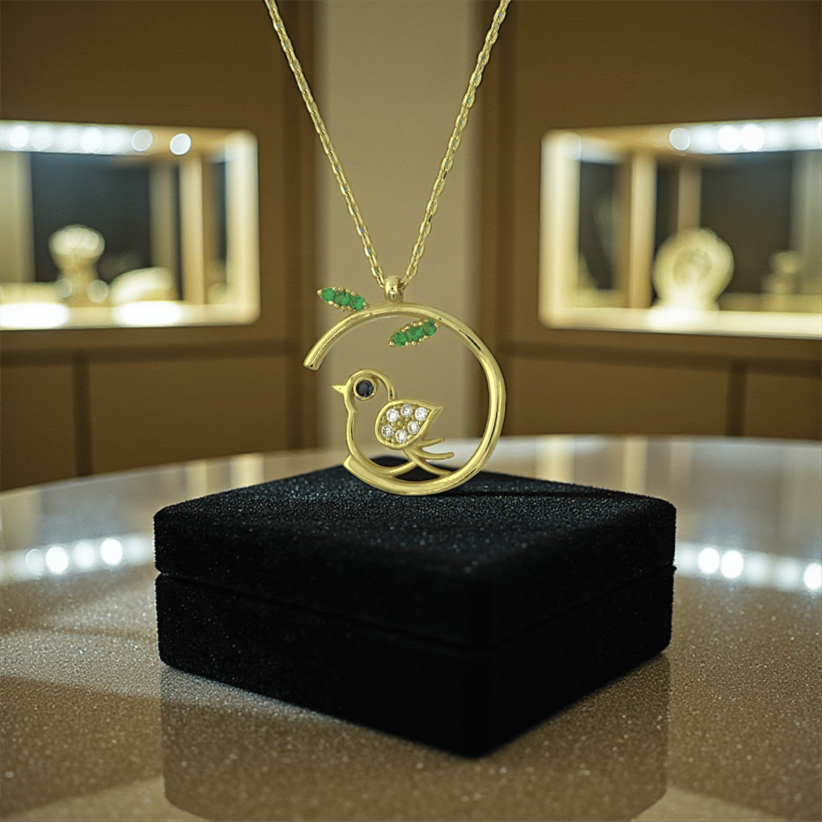 14 Ayar Altın Tasarım Kolye  -  K204722