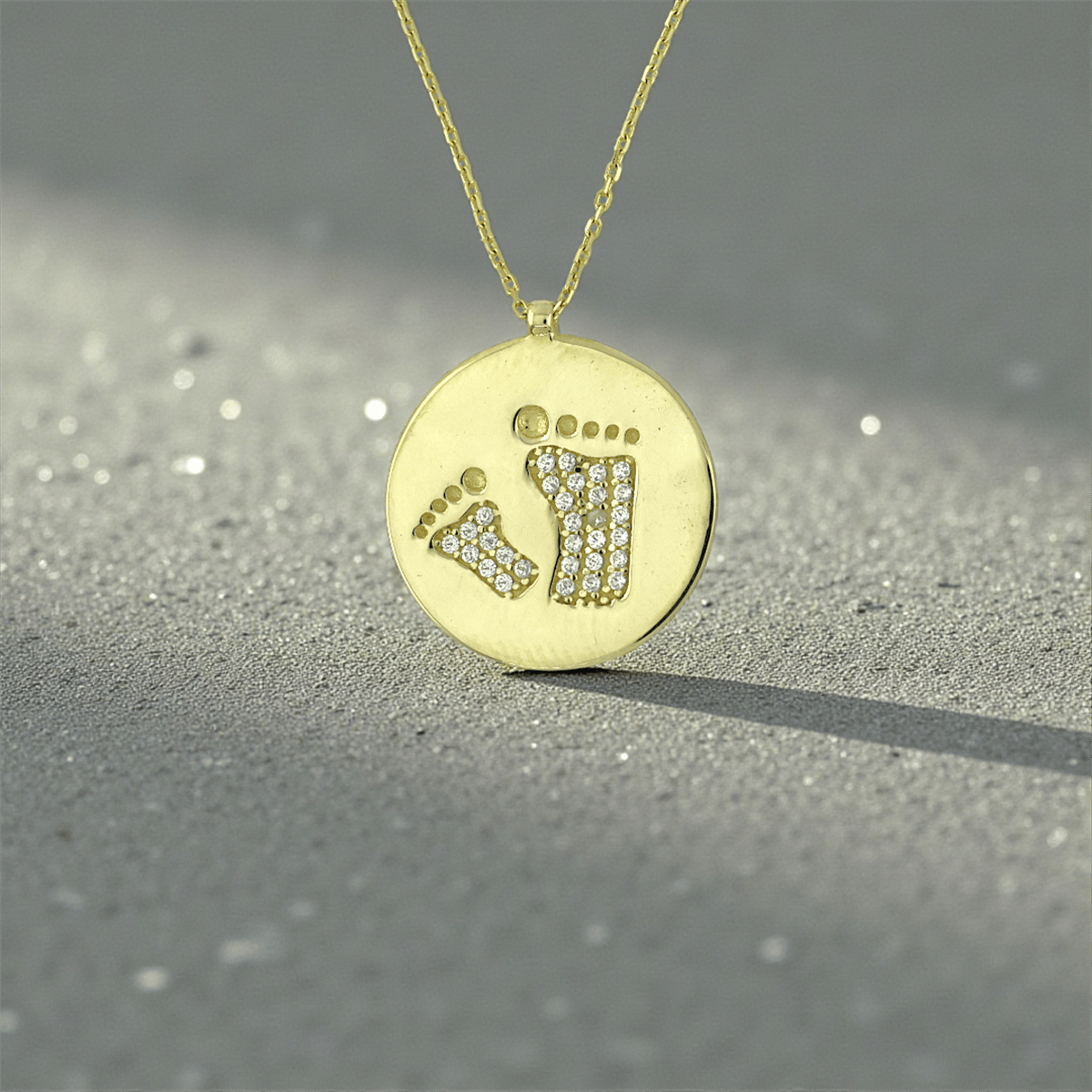 14 Ayar Altın Tasarım Kolye  -  K207787