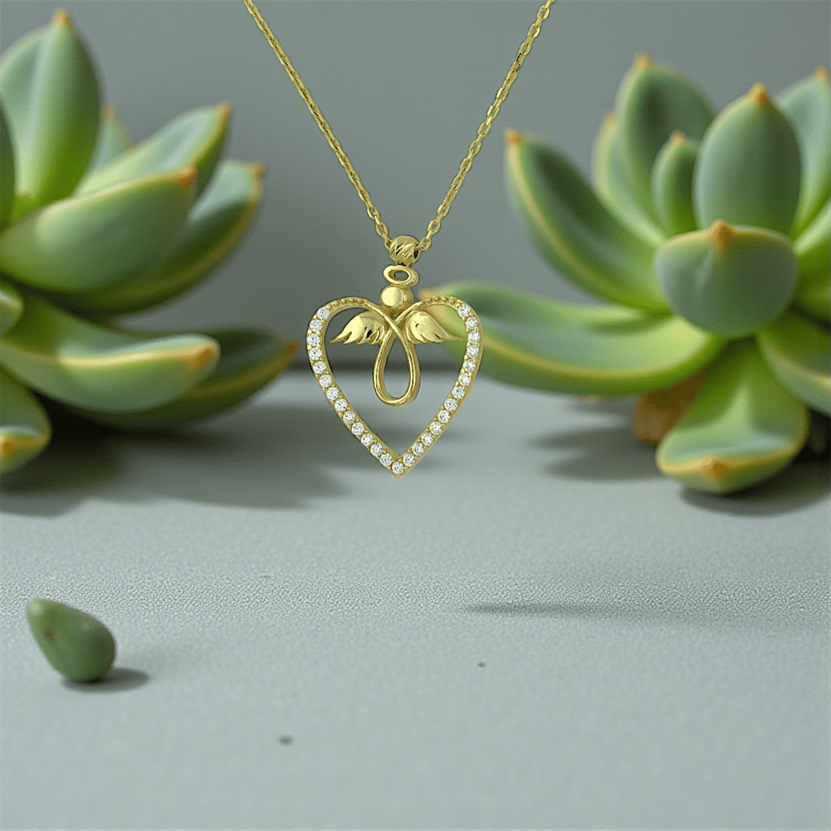 14 Ayar Altın Tasarım Kolye  -  K211945